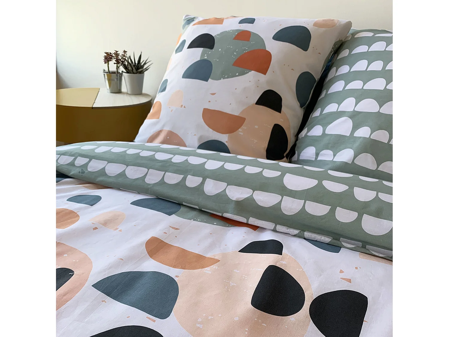 Parure de lit 240x220 cm coton PONTINO Multicolore 3 pièces