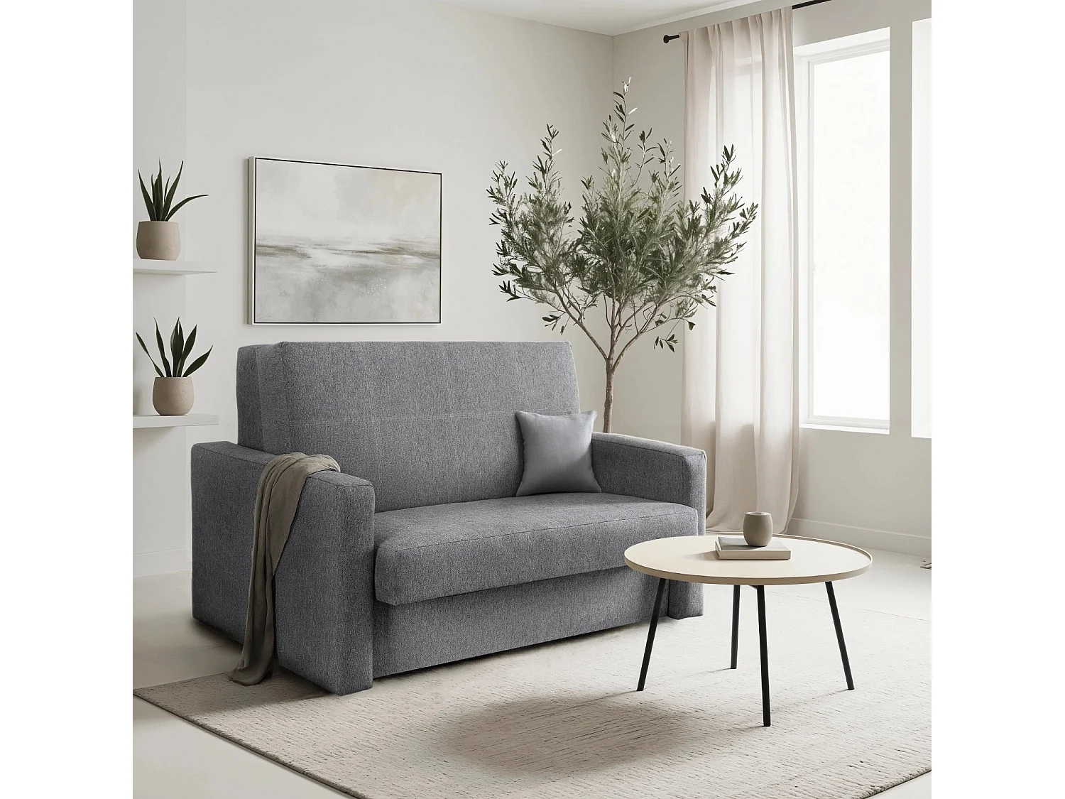 SET 2xPoltrona doppia da notte MILAN 2 grigio