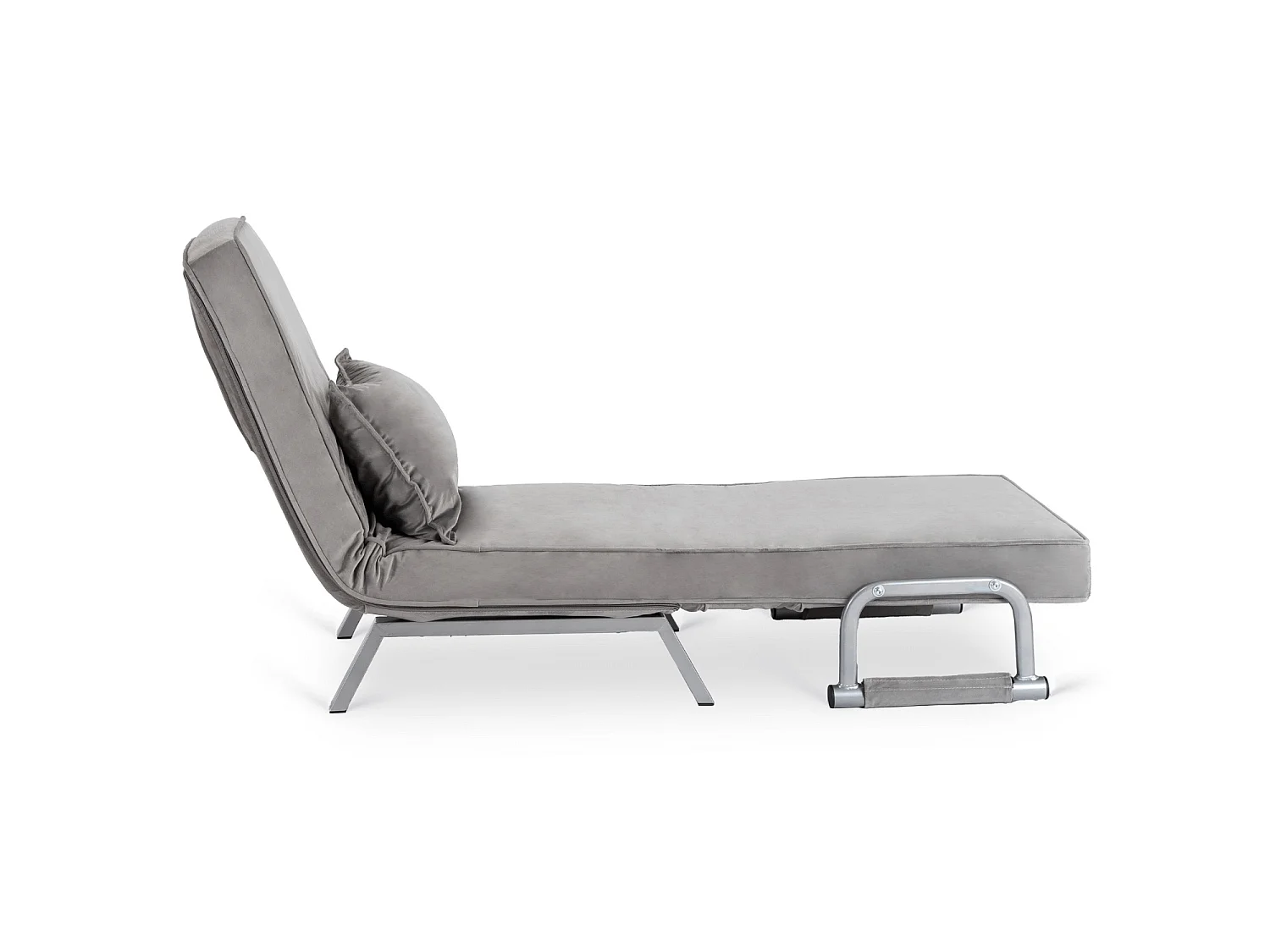 Poltrona lounge BART velluto grigio