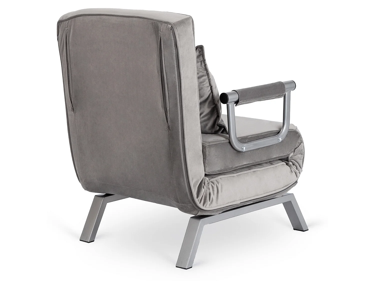 Poltrona lounge BART velluto grigio