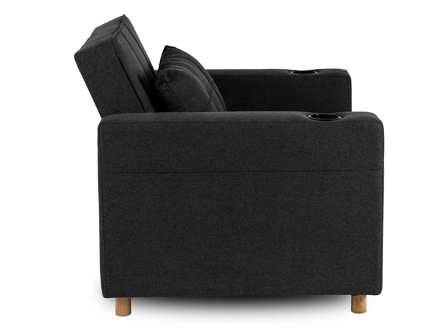 Poltrona reclinável lounge SOLOR em Preto