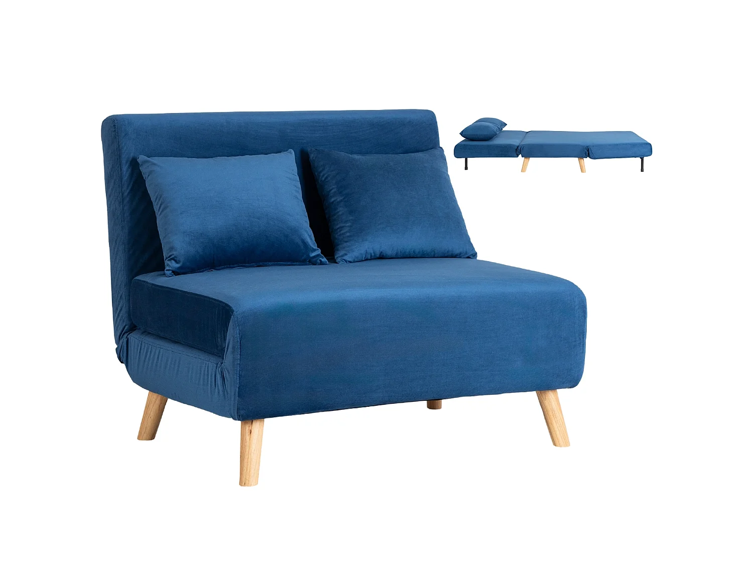 Poltrona Reclinável Dupla MARRY 2 Azul Marinho