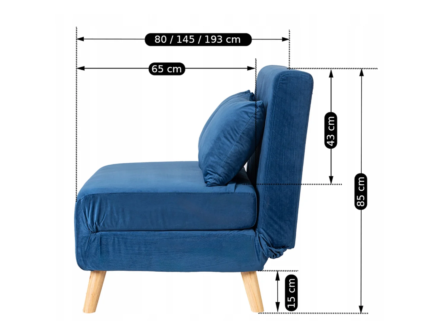Poltrona Reclinável Dupla MARRY 2 Azul Marinho