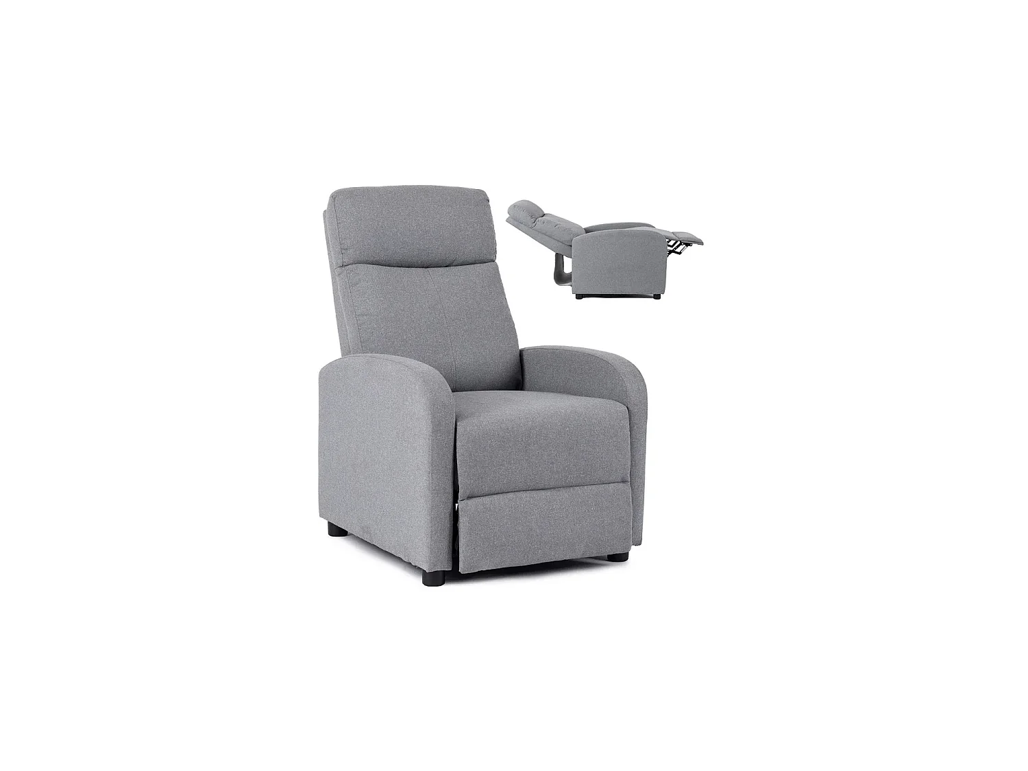 Fauteuil DANNY inclinable dans le salon gris