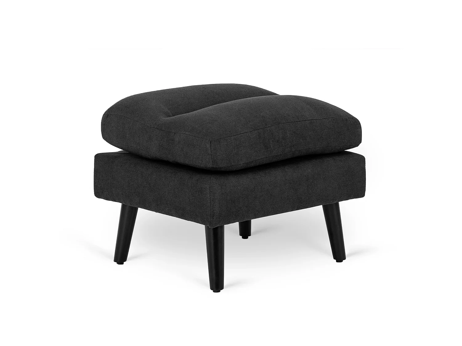 Lounge-recuderbar fåtölj med pouf HENRY Black