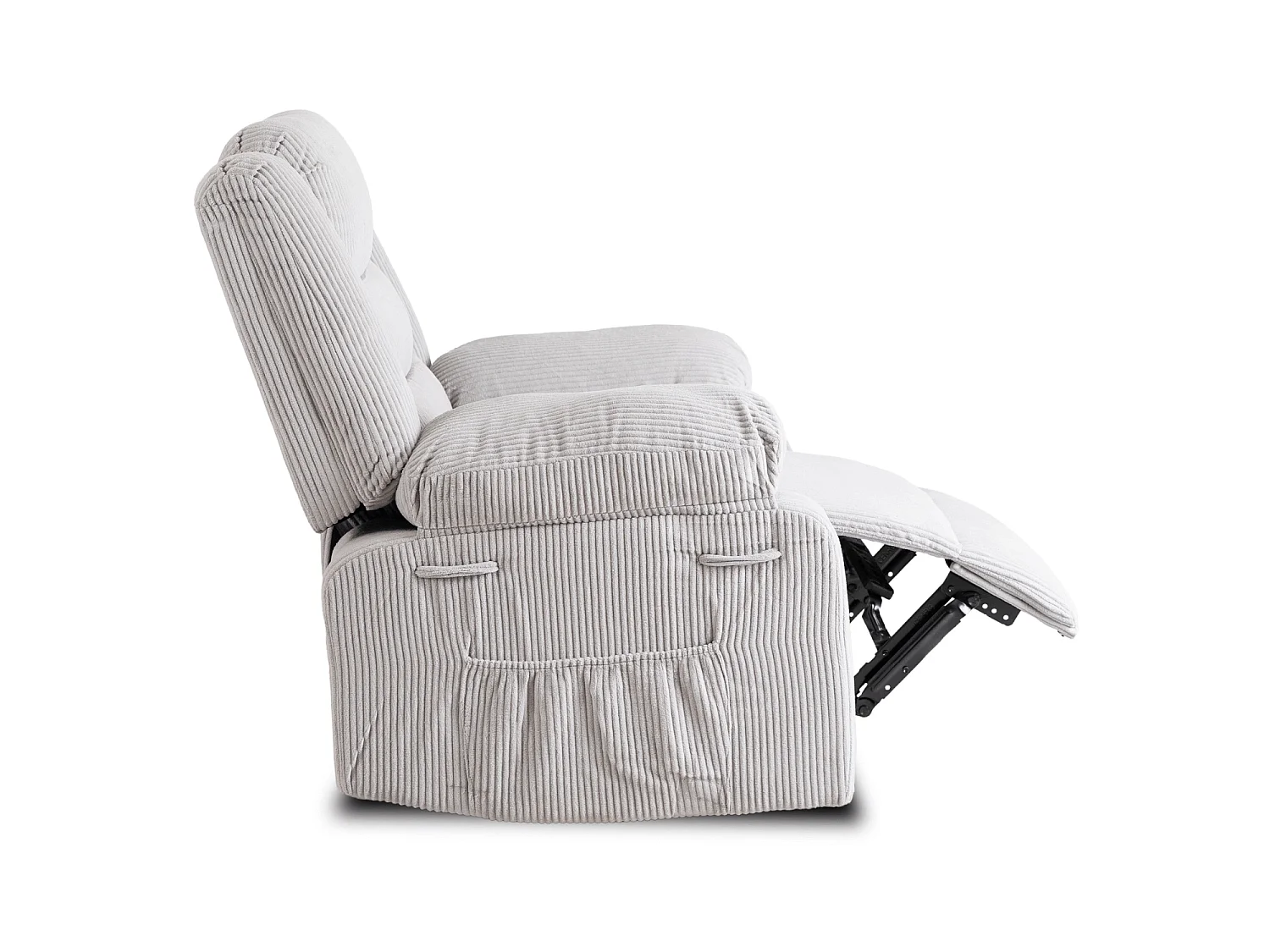 Fauteuil inclinable ARTURO Fauteuil inclinable Fauteuil Reclinable Fauteuil Côtelé Gris