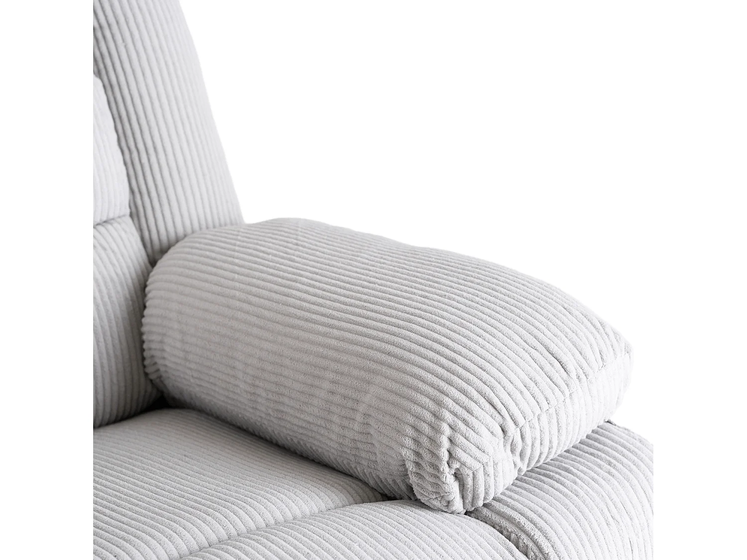 Fauteuil inclinable ARTURO Fauteuil inclinable Fauteuil Reclinable Fauteuil Côtelé Gris