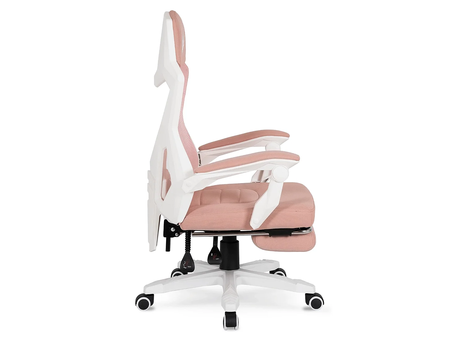 Chaise pivotante BING Gaming rose/blanc