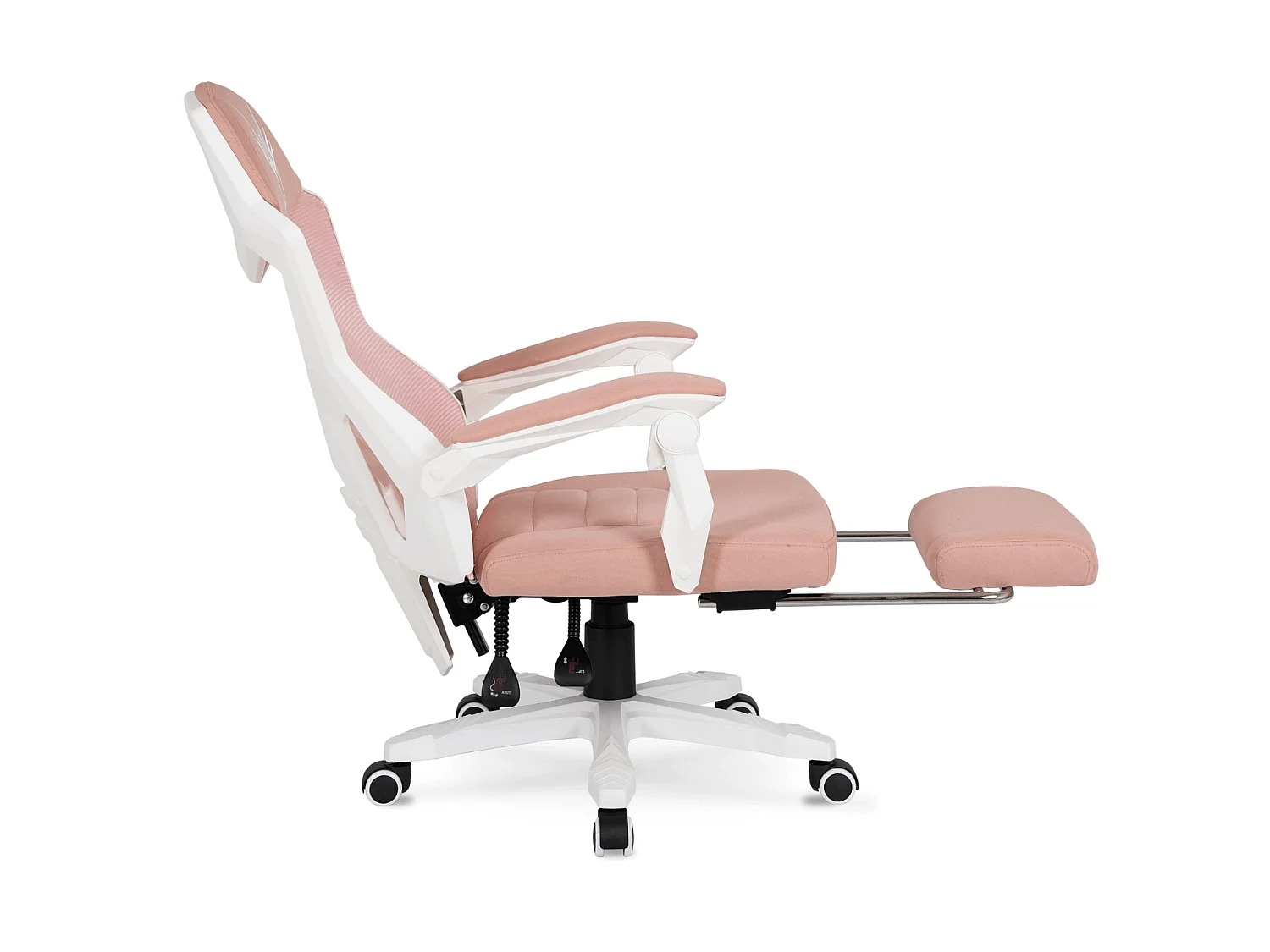 Chaise pivotante BING Gaming rose/blanc