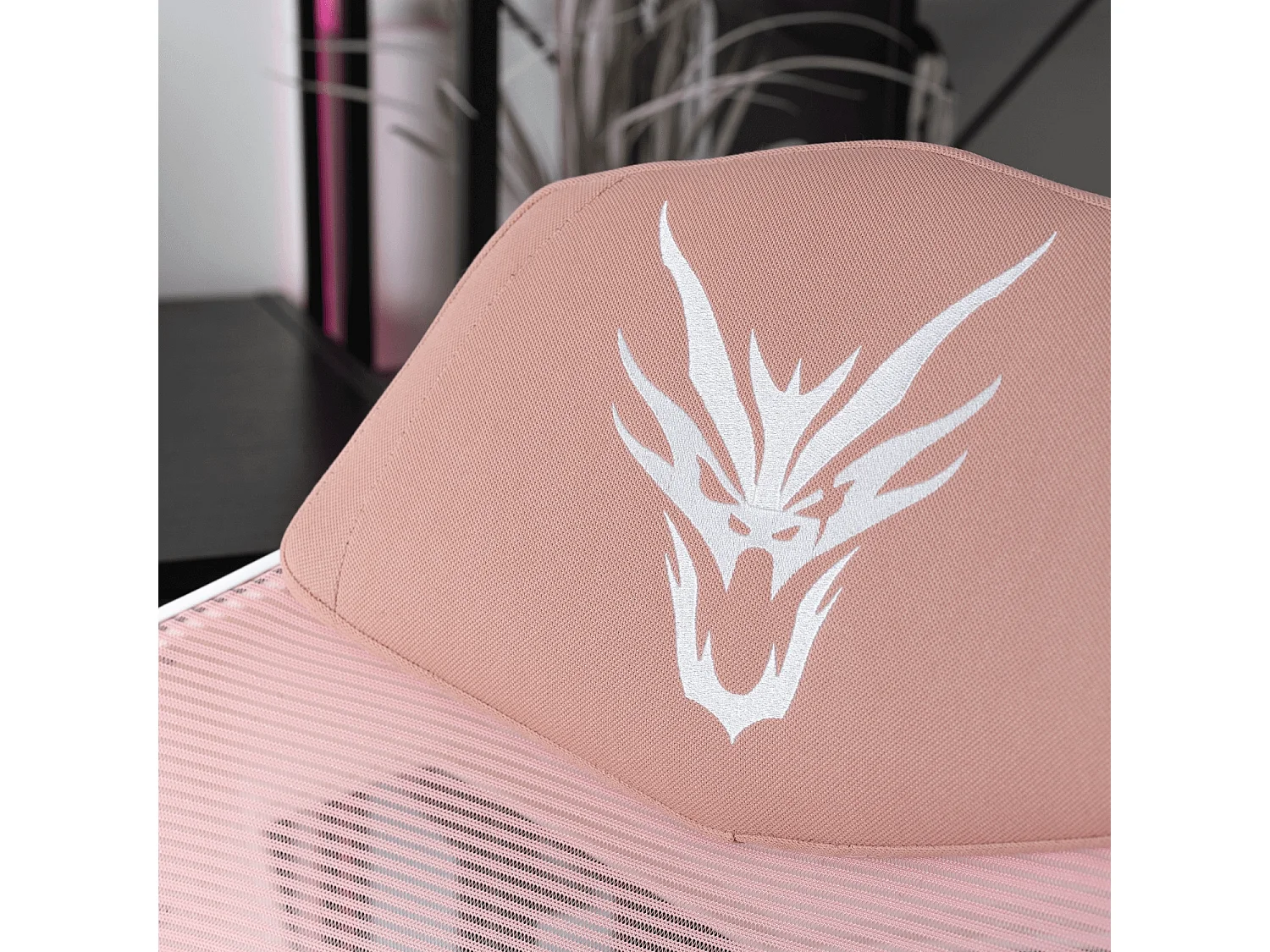 Chaise pivotante BING Gaming rose/blanc