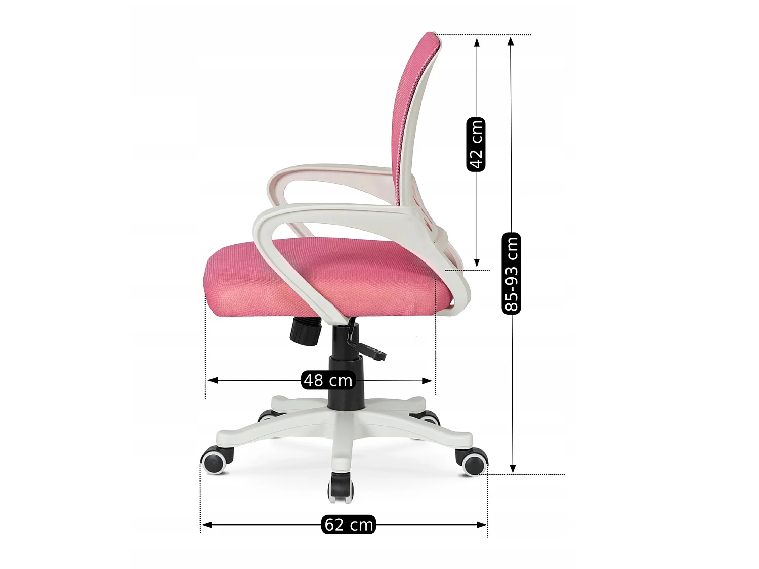 Chaise pivotante de gaming NATE rose
