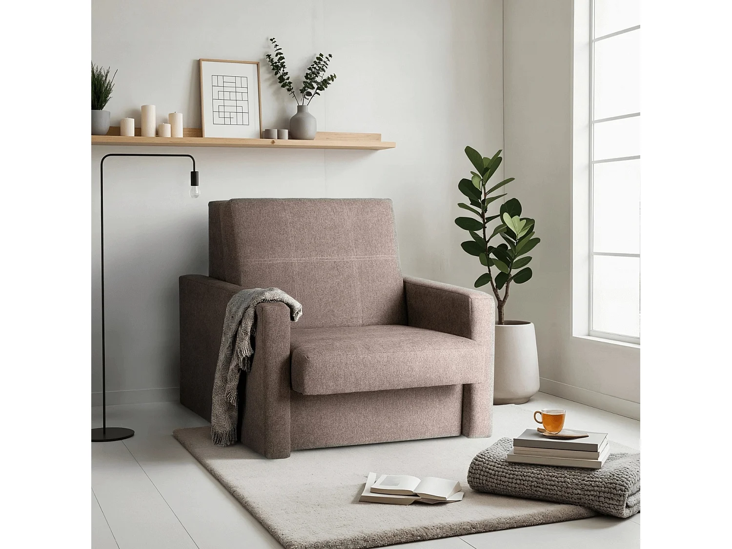 Fauteuil simple MILAN 1 Beige