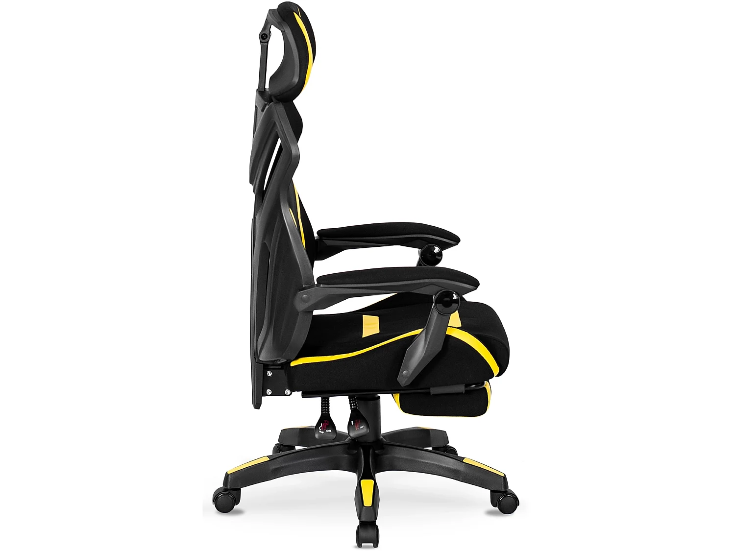 Chaise pivotante de gaming MAXIMO Noir/Jaune