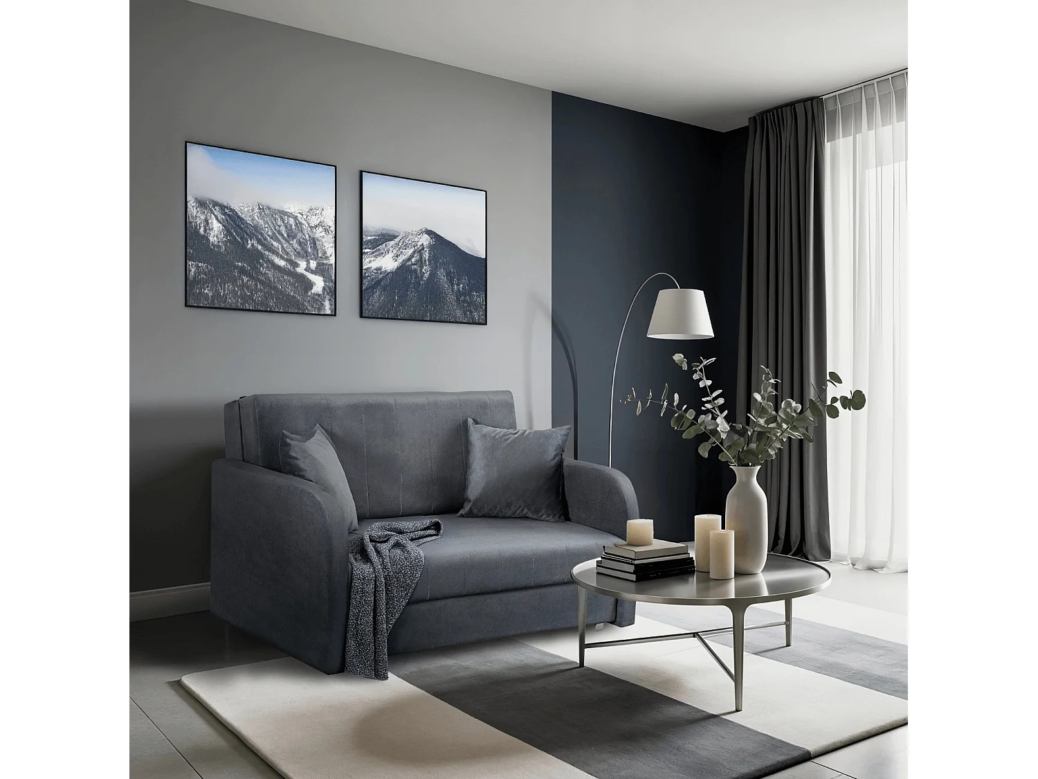 Doppia poltrona da letto VERO 2 grigio