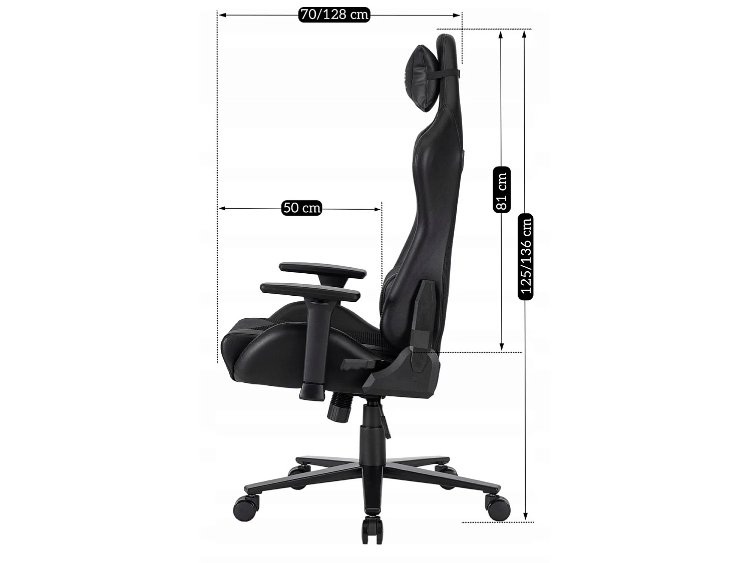 Chaise de gaming pivotante FLASH Black