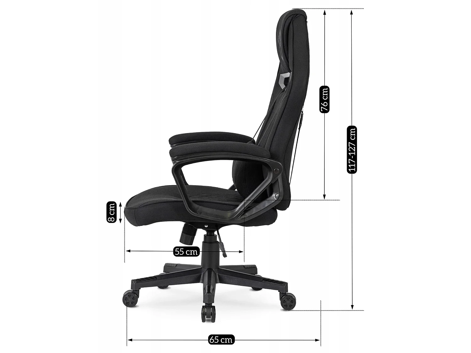 Chaise pivotante de gaming VIDAL Noire