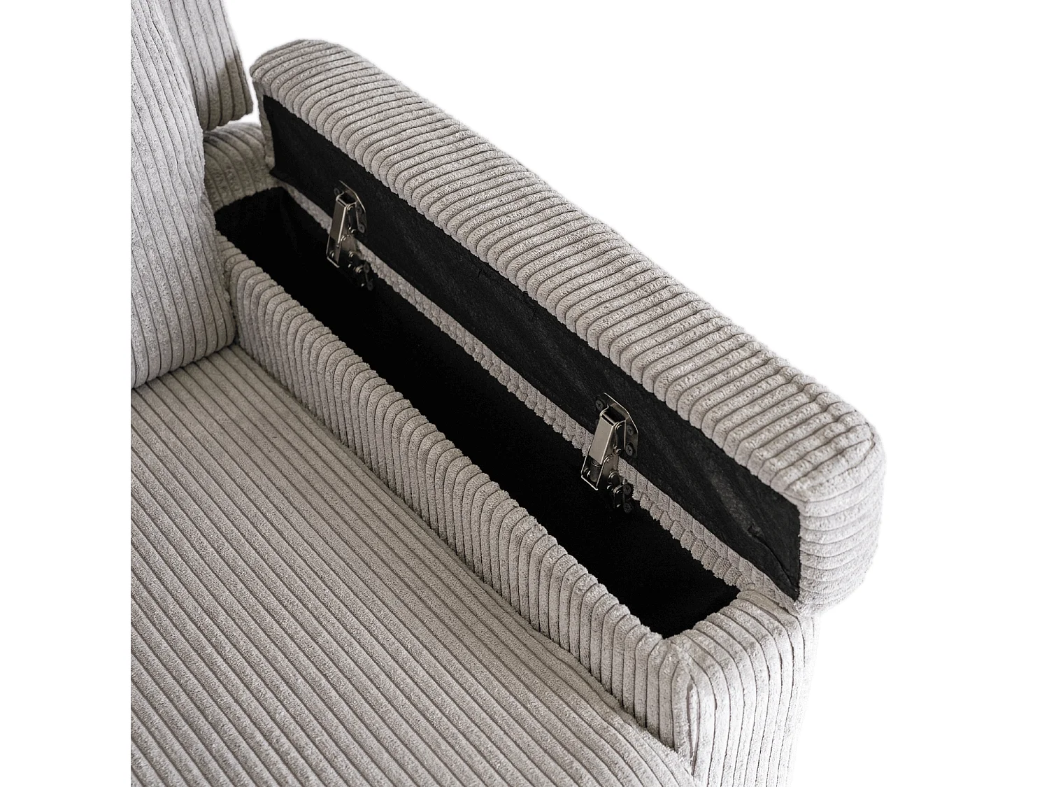 Sofá-Cama Poltrona SPENCER Veludo Cotelê Cinza