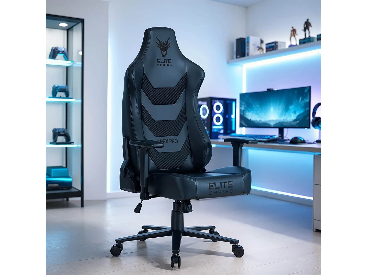 Chaise pivotante APEX Gaming Noire
