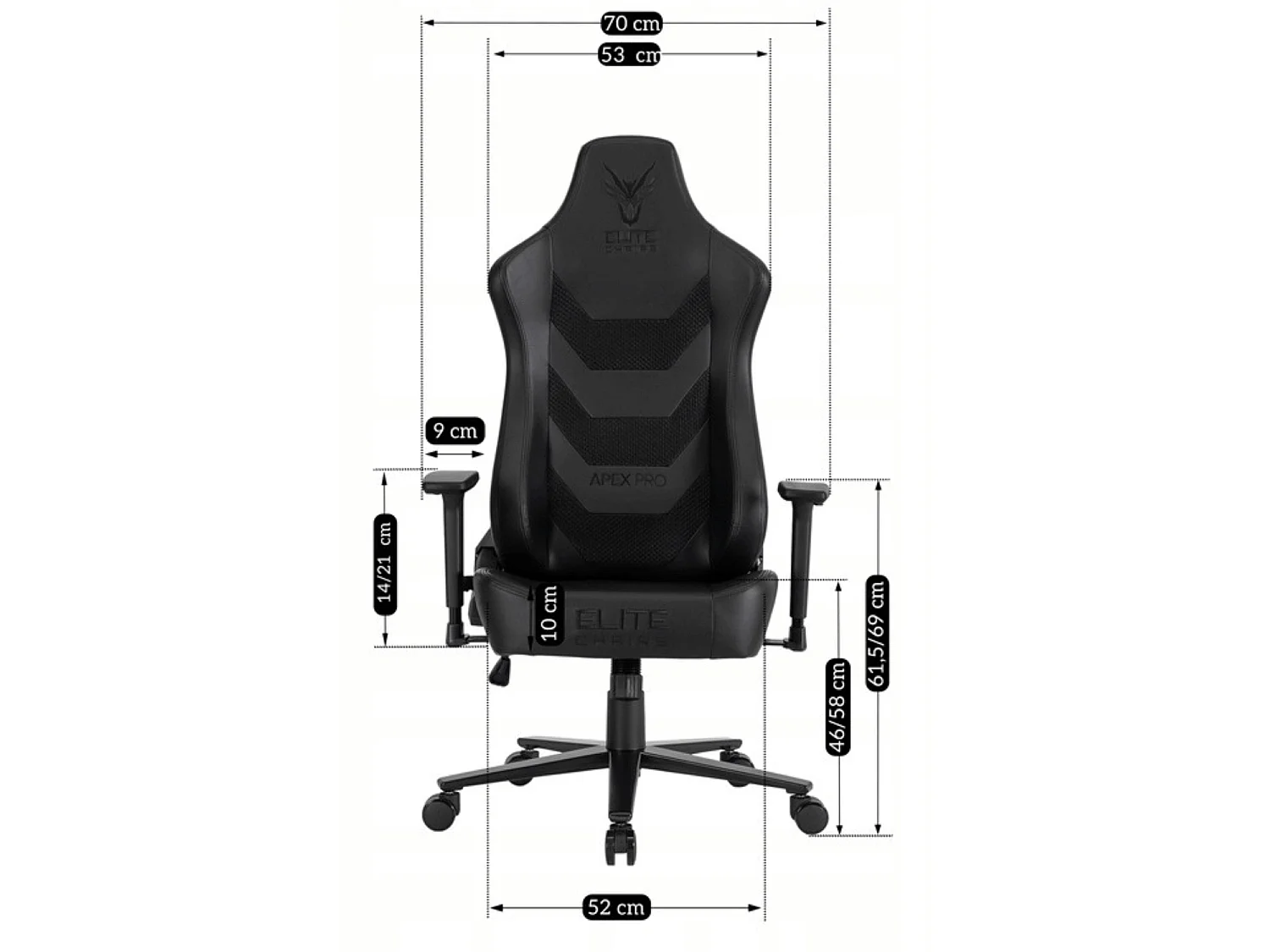 Chaise pivotante APEX Gaming Noire