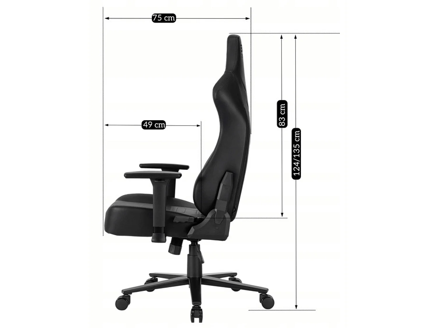 Chaise pivotante APEX Gaming Noire