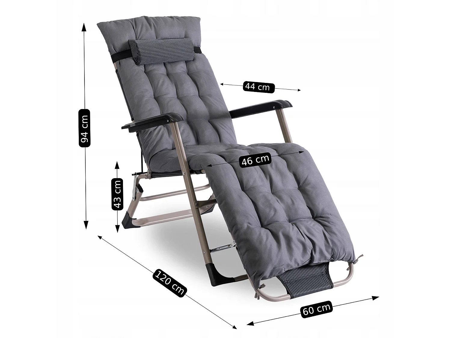 Gris du fauteuil de jardin EDISON
