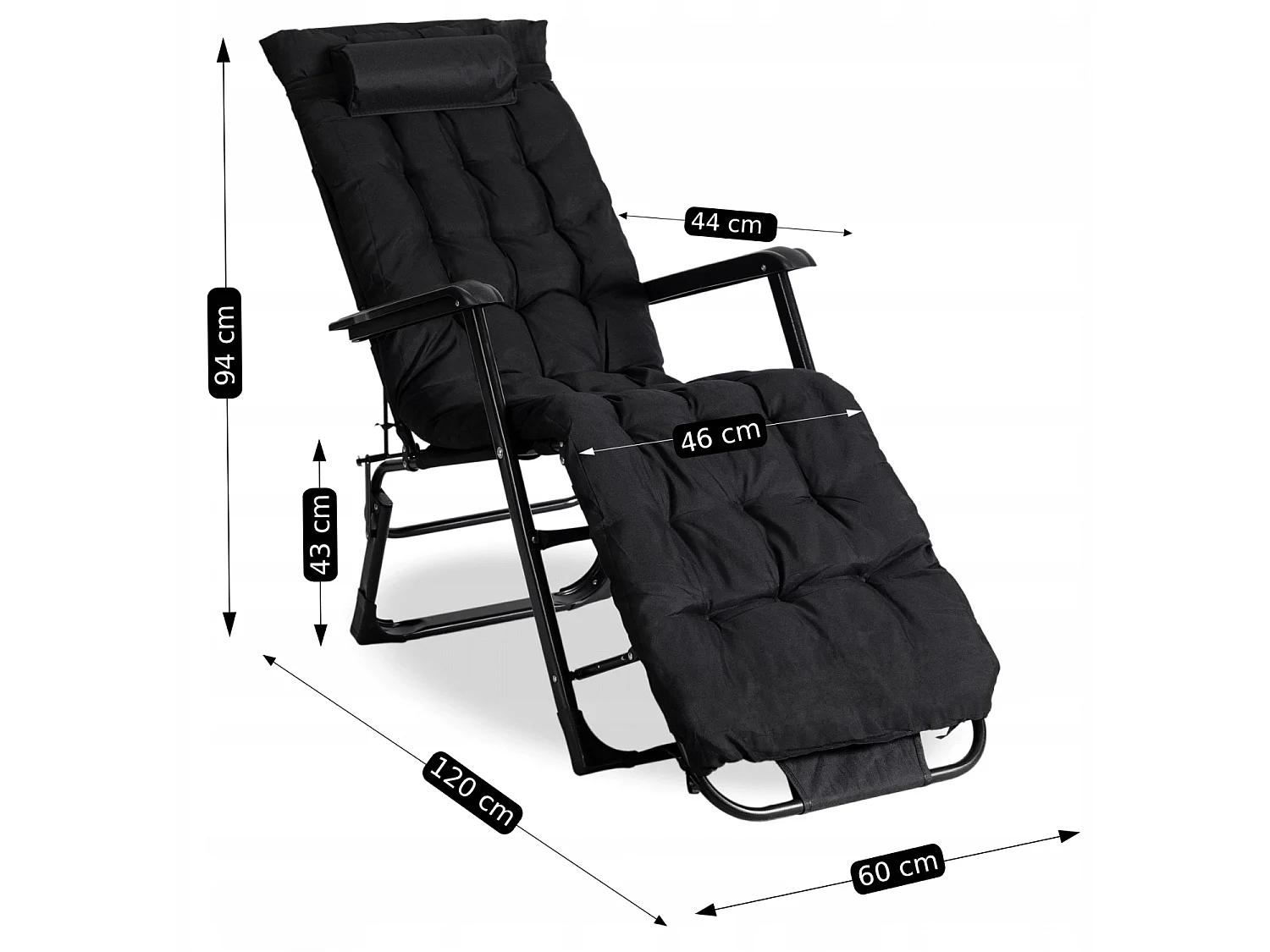 EDISON Garden Armshower Black