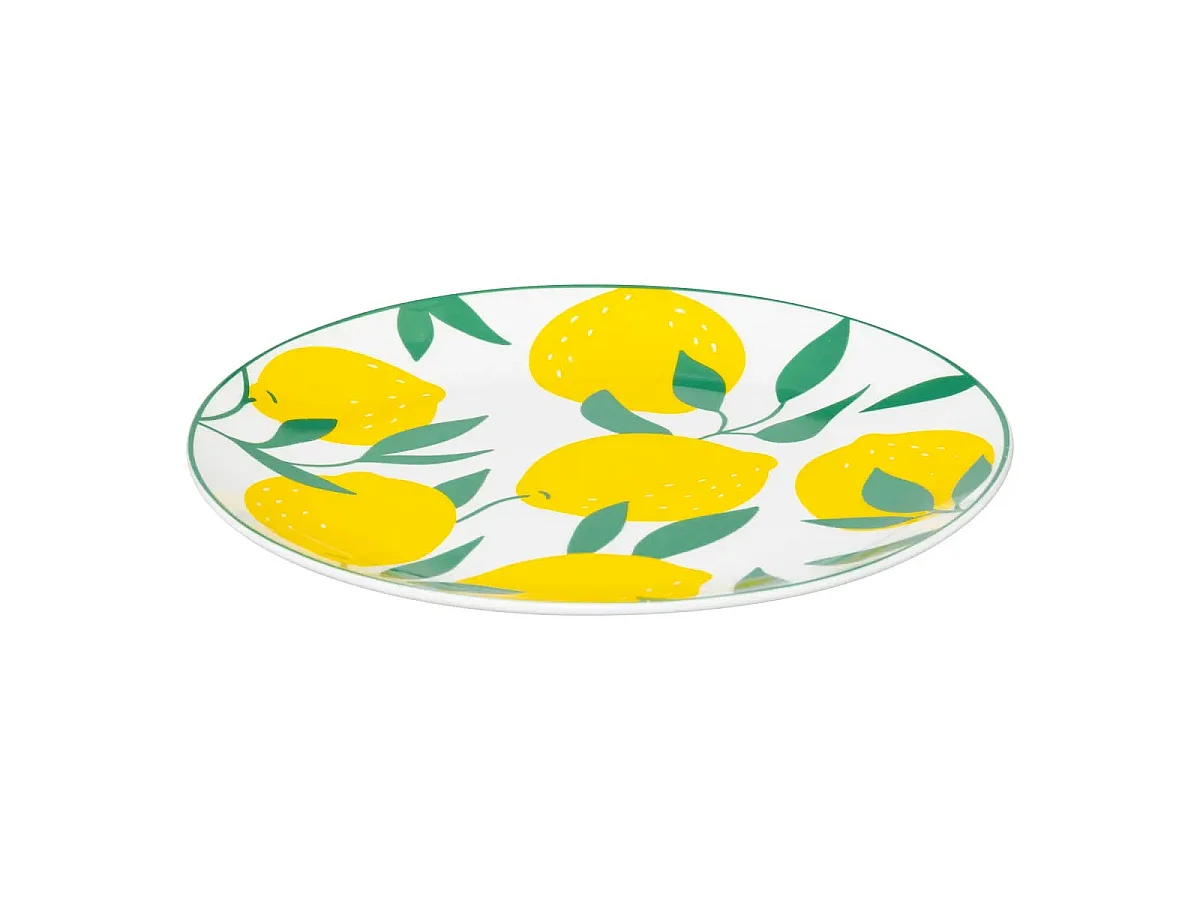 Lot de 6 Assiettes à Dessert "Citrons" 19cm Multicolore