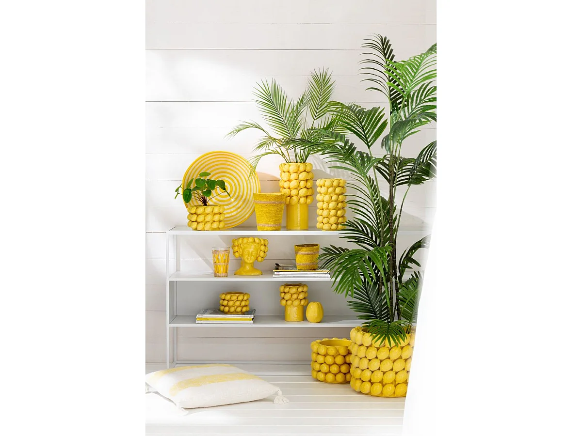 Cache-Pot en Céramique "Citron" 15cm Jaune