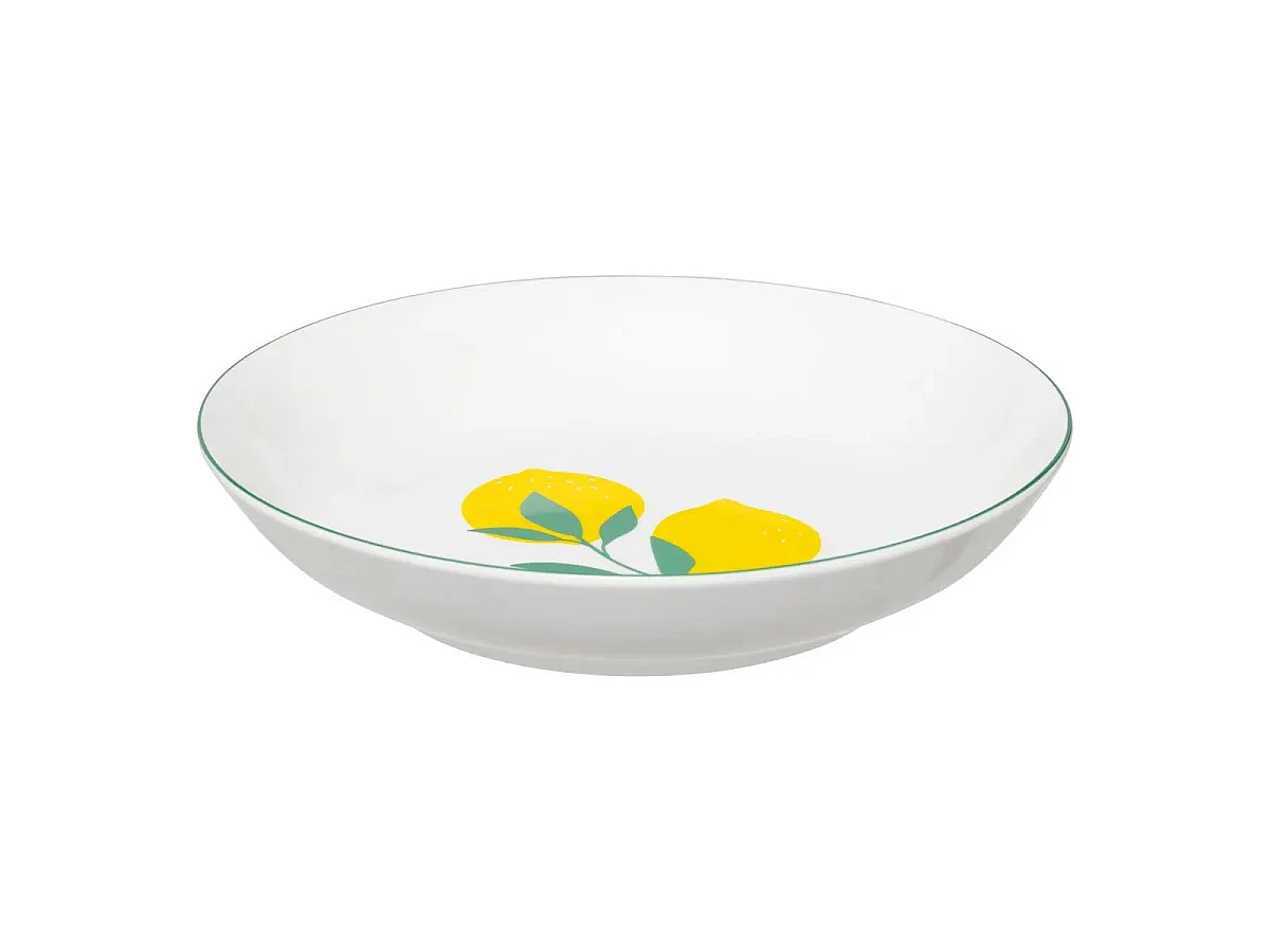 Lot de 6 Assiettes Creuses "Citrons" 20cm Multicolore