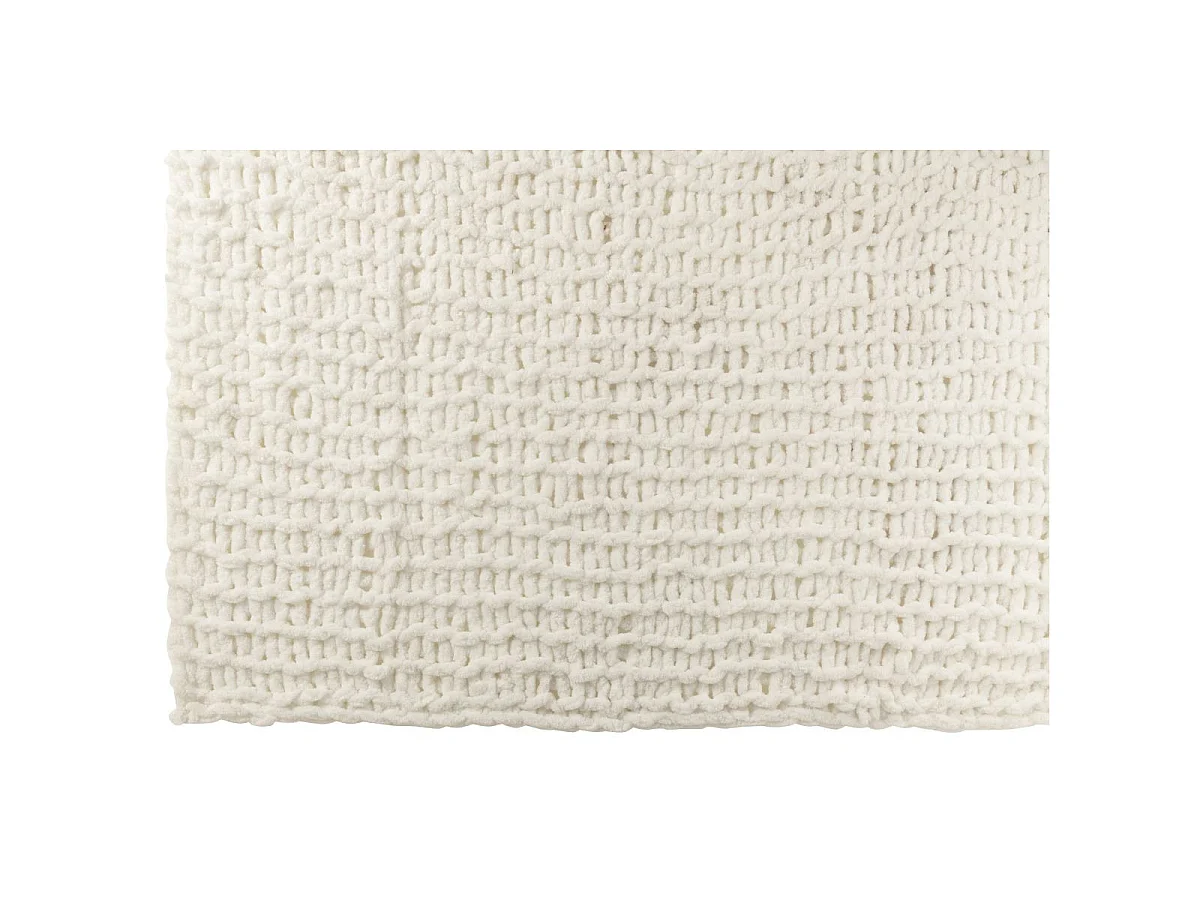 Plaid Tricoté "Efrain" 130x170cm Blanc