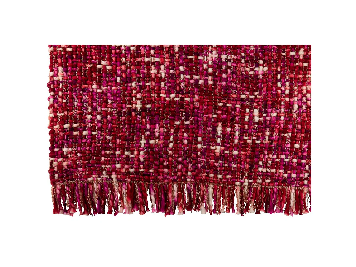 Plaid Tricoté "Efrain" 130x170cm Rose Foncé