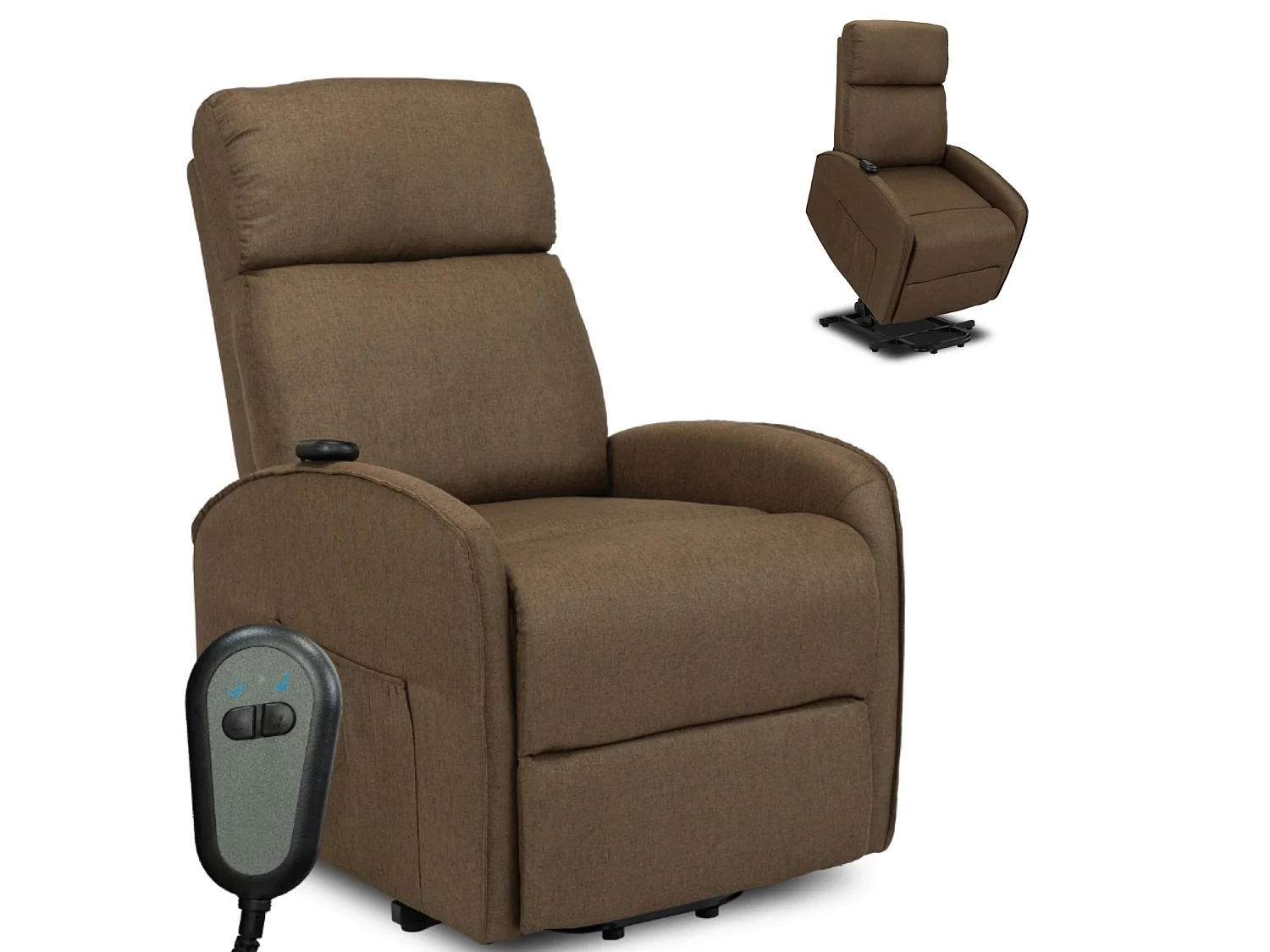 COLTON ARMCHAIR Brown met staande functie