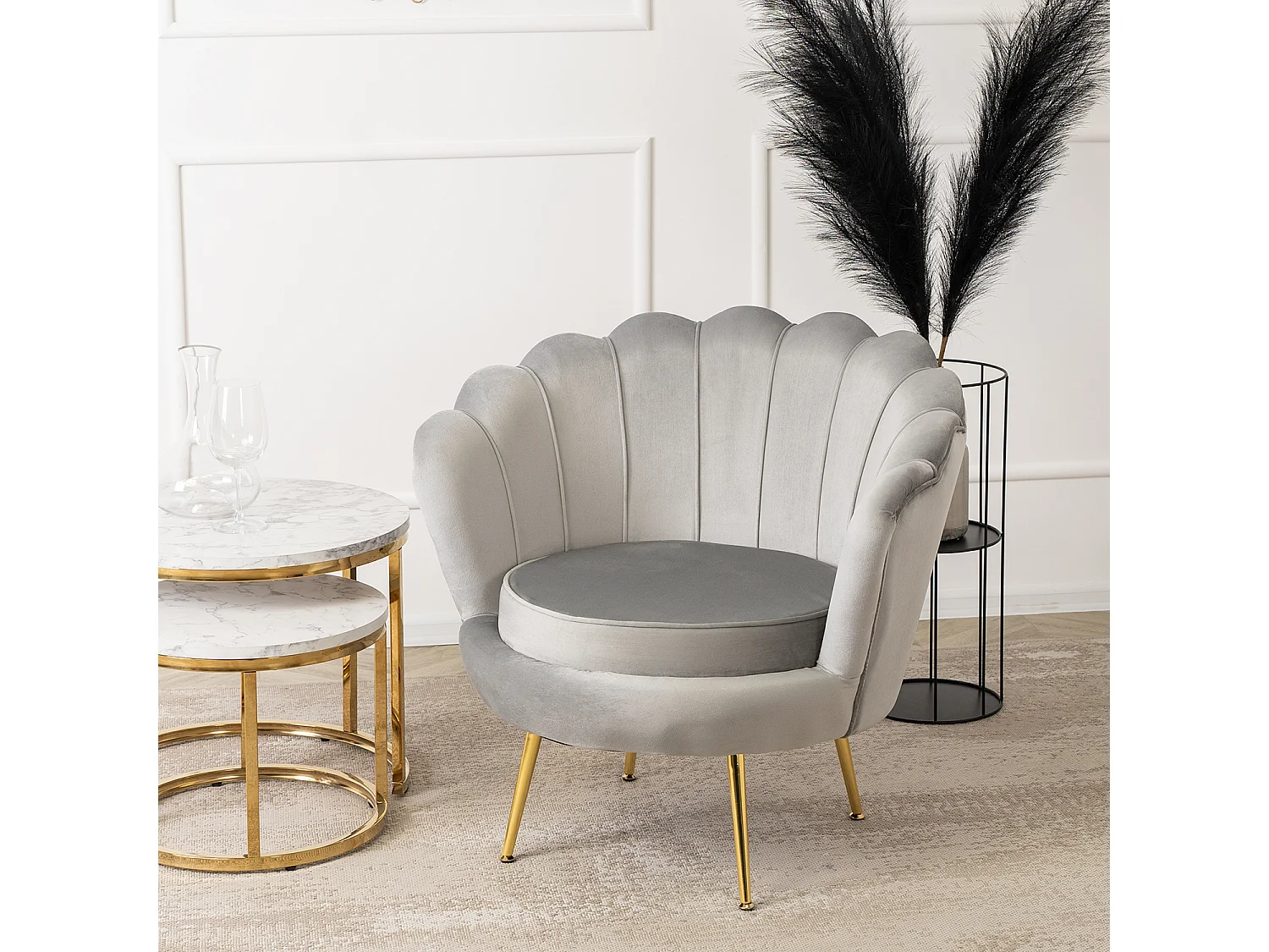 Sdraio ANGEL in grigio velurow