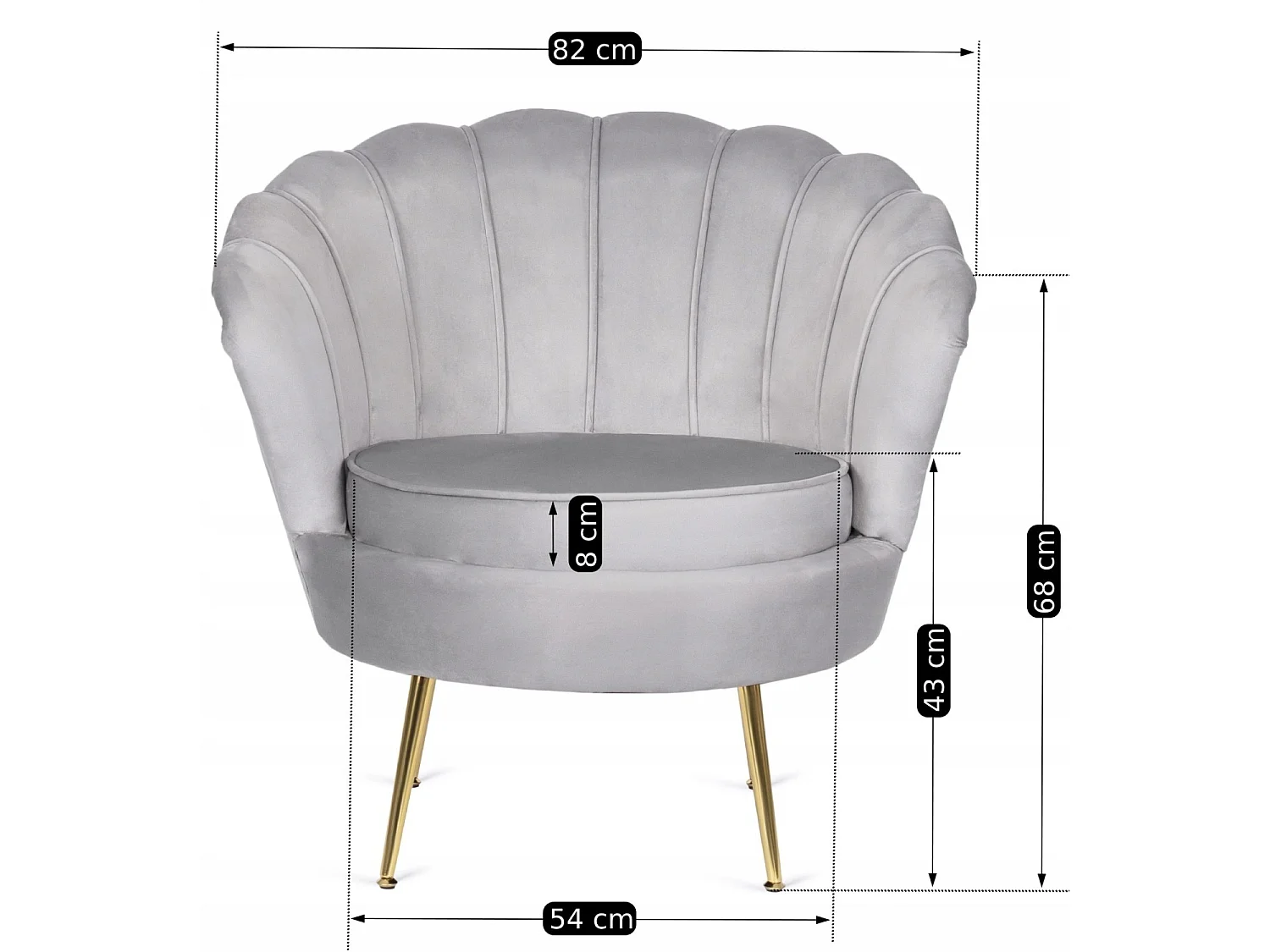 Sdraio ANGEL in grigio velurow