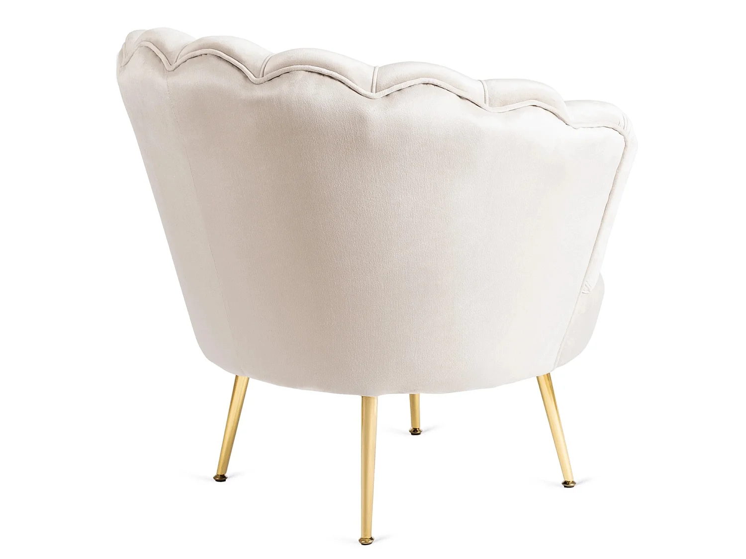 POLTRONA GRAND CON POGGIAPIEDI IN VELLUTO CREMA