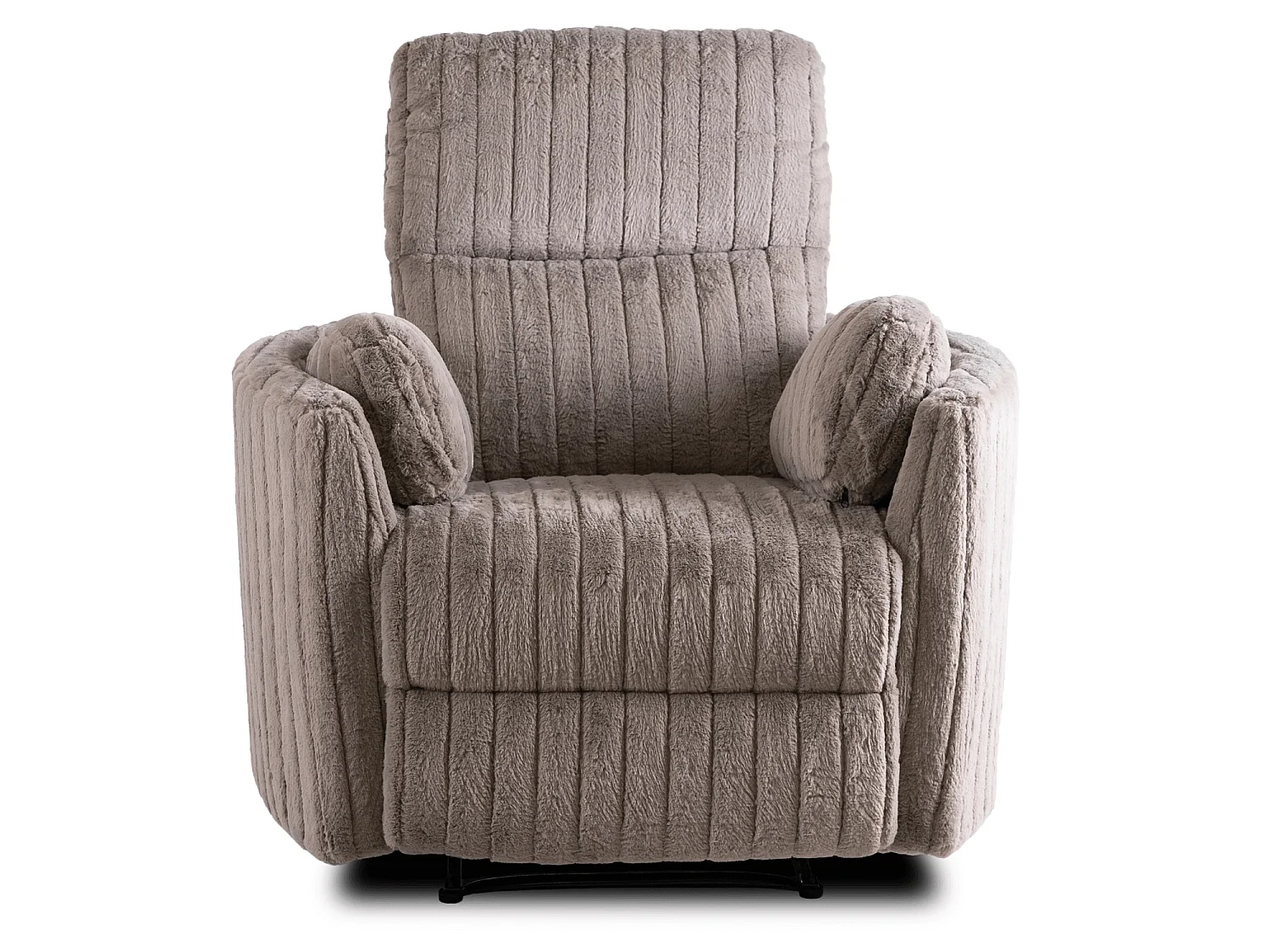 Chaise lounge RAUL en velours côtelé gris