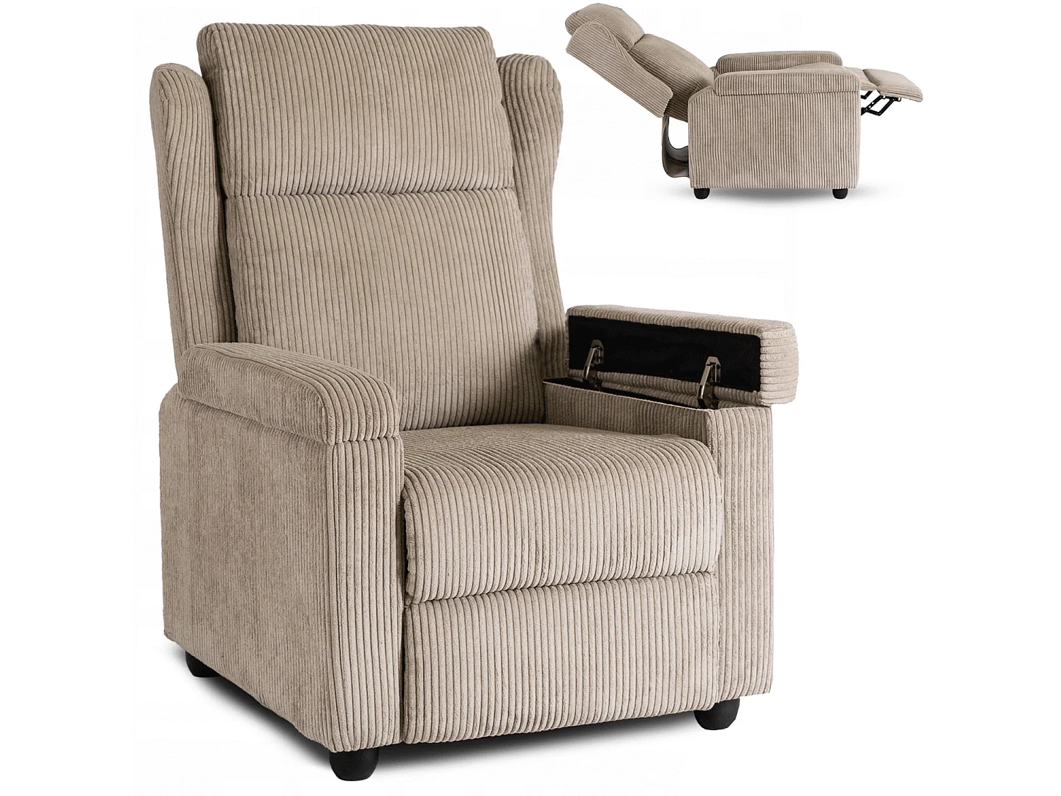 SPENCER fåtölj, manchester beige