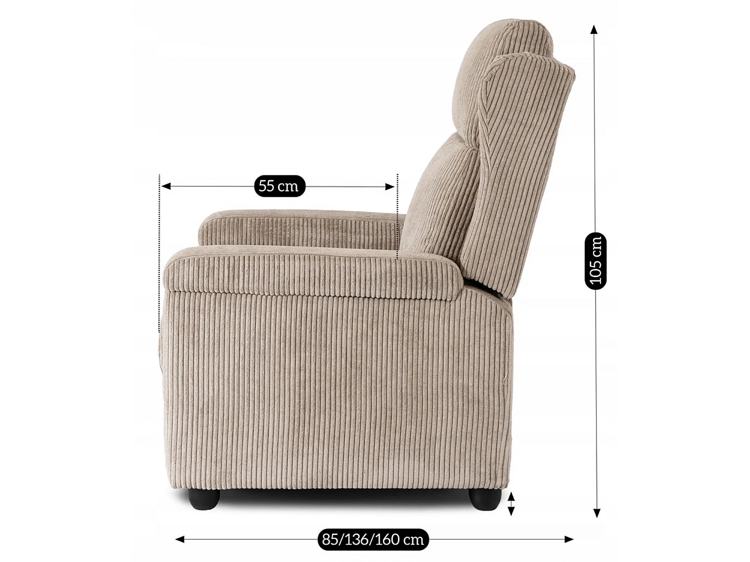 SPENCER fåtölj, manchester beige