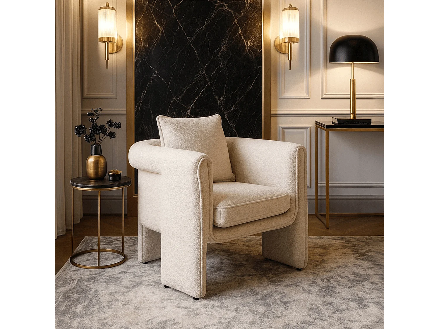 Loungefauteuil GALA voor de woonkamer in grijs