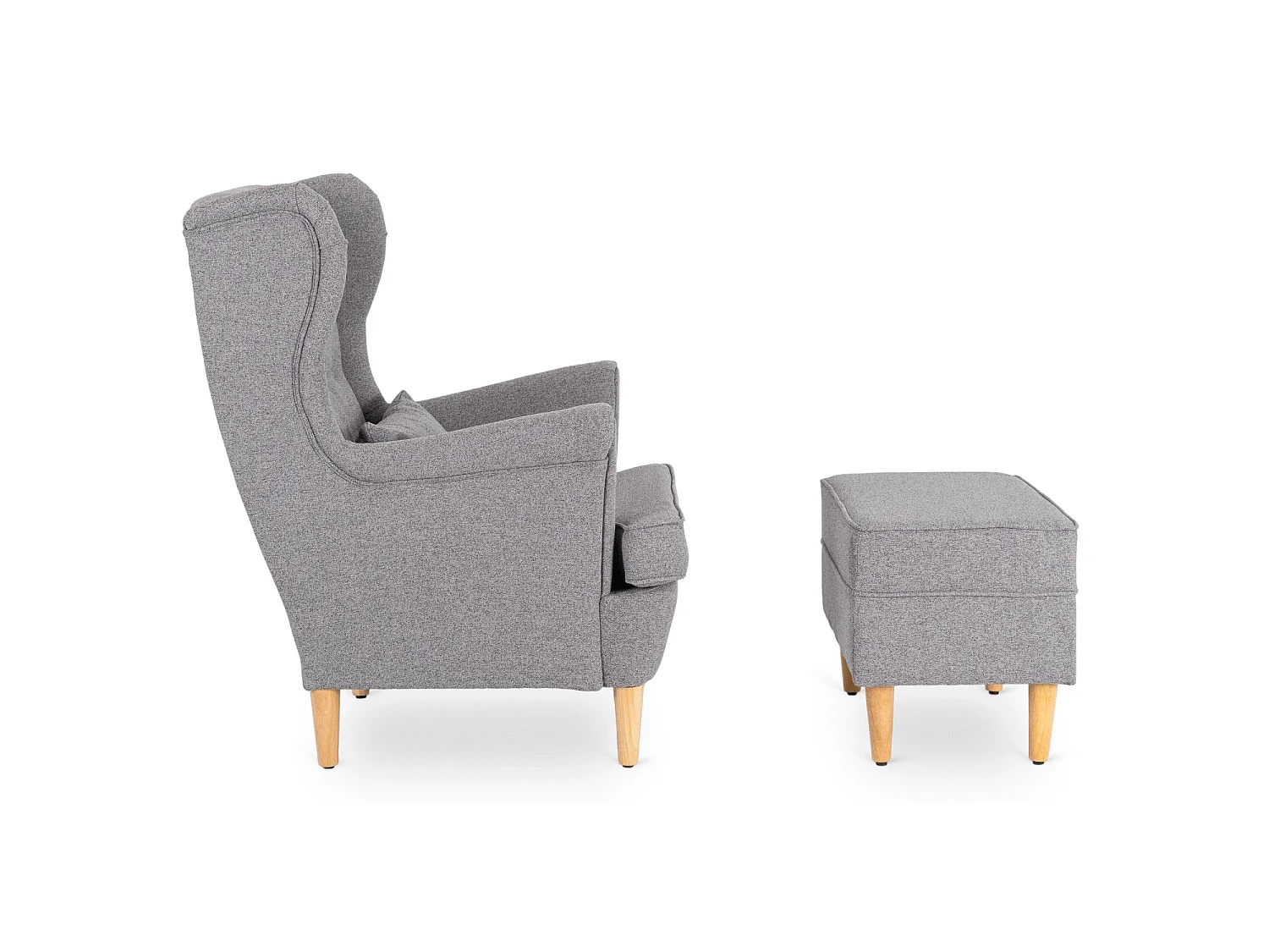 Loungefauteuil met pouffe EVAN 2 Grey