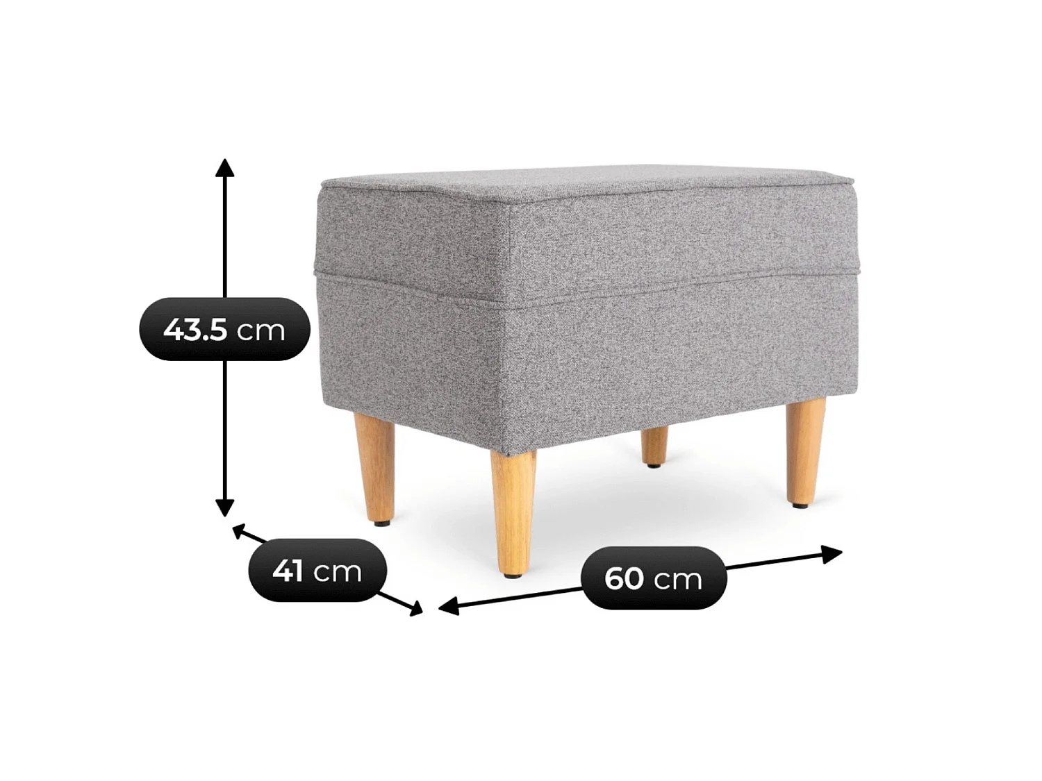 Loungefauteuil met pouffe EVAN 2 Grey