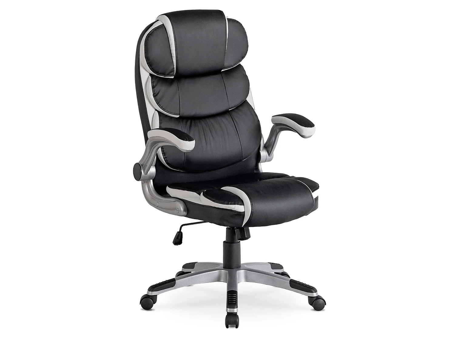 Fauteuil de bureau pivotant LIVERPOOL en cuir éco noir