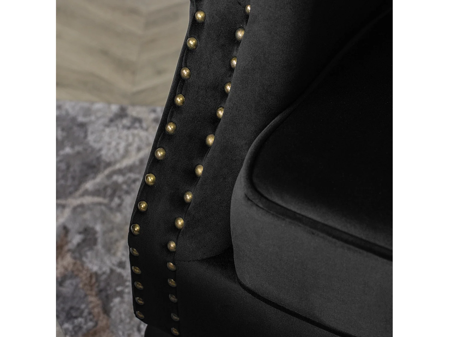 Espreguiçadeira clássica MALLO Black Velour