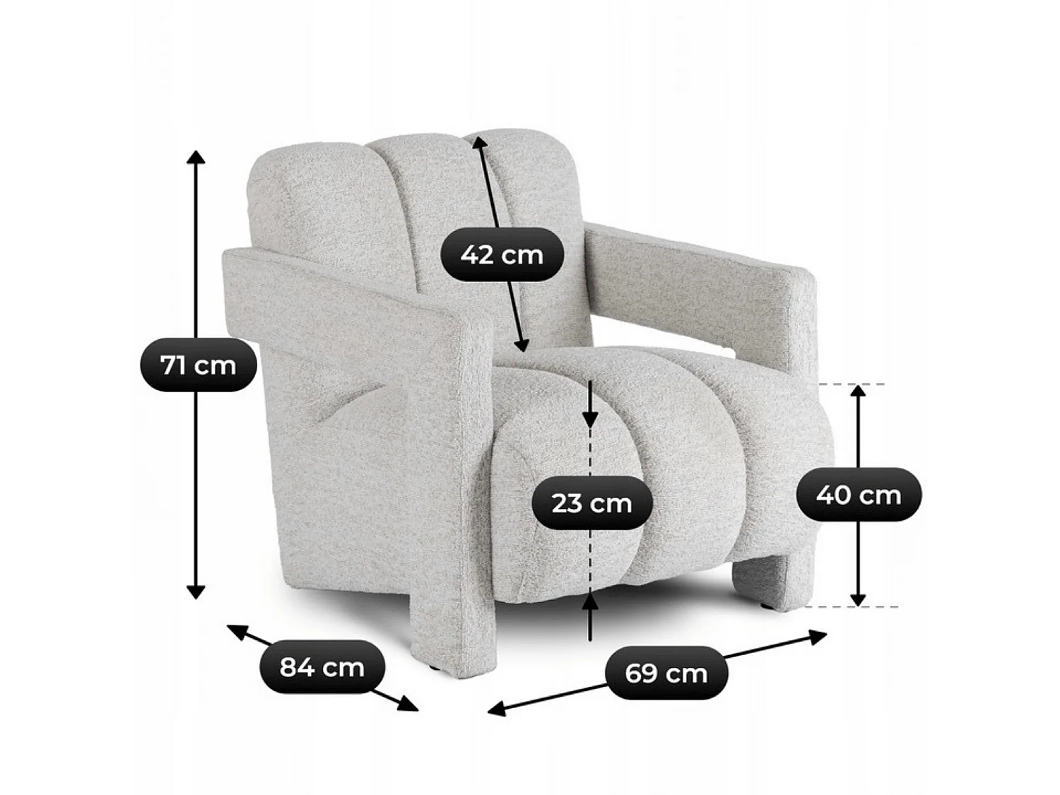Loungefauteuil BENDER Grey