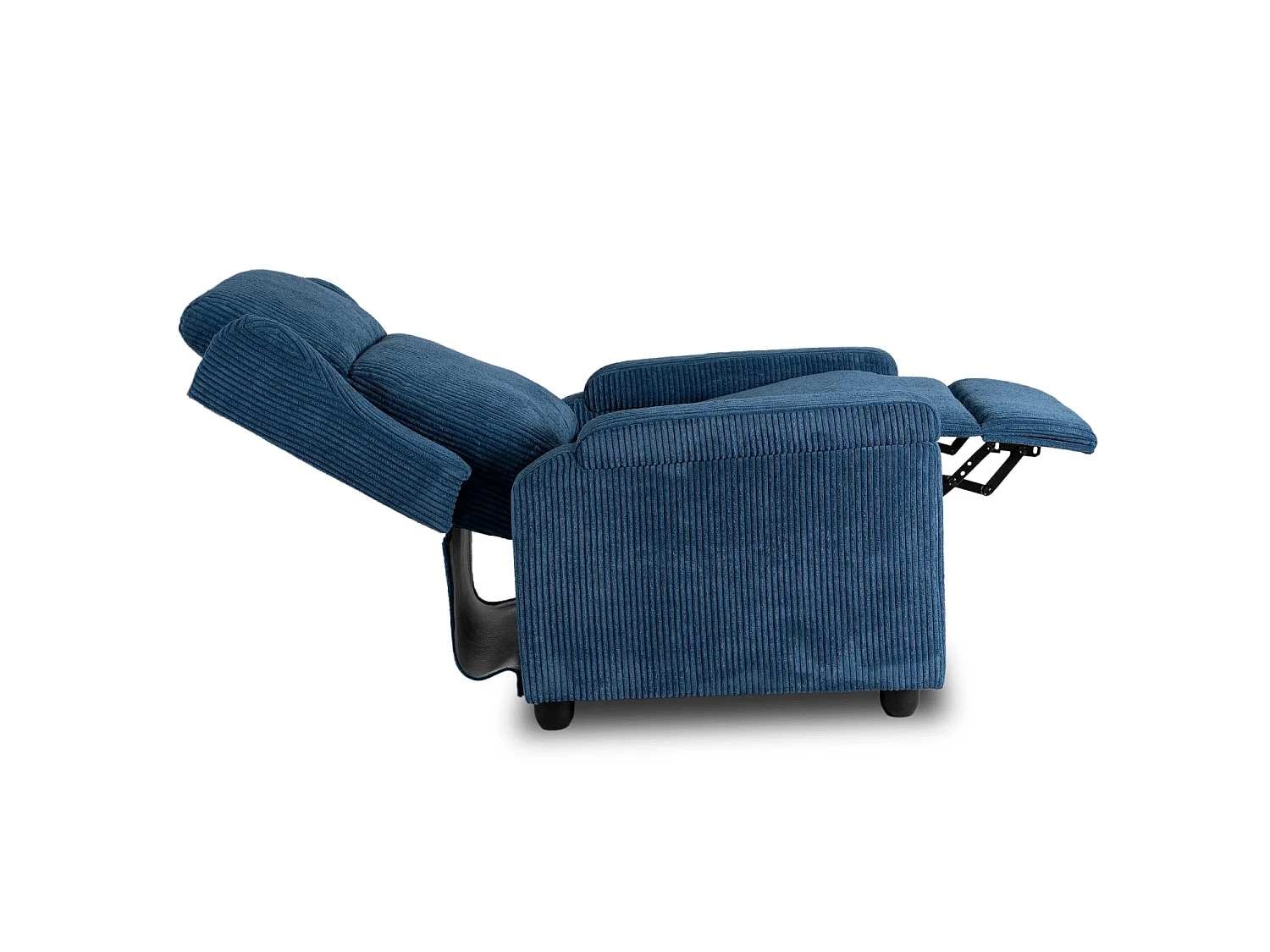 Cadeira de Veludo Cotelê SPENCER Azul Marinho