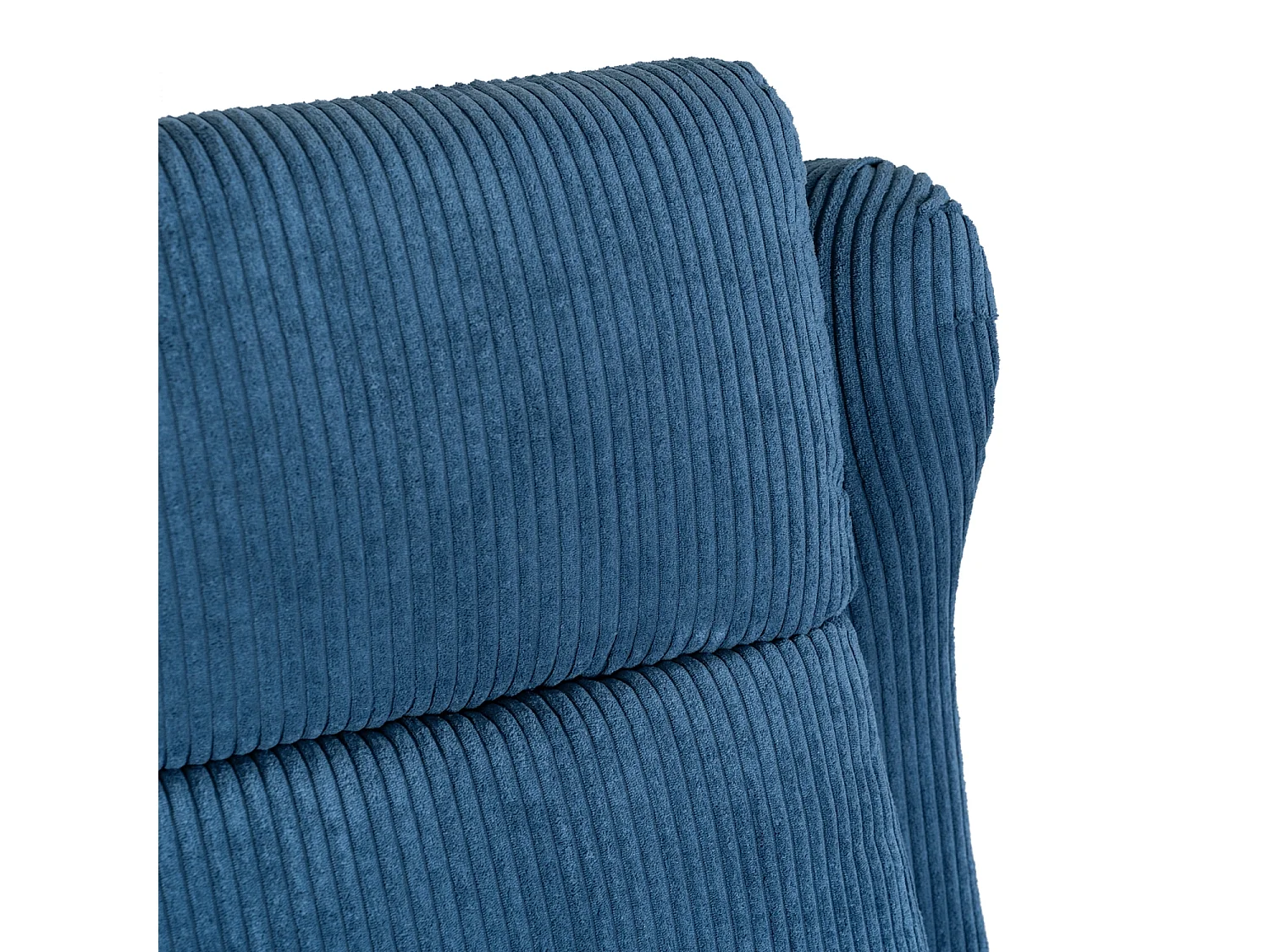 Cadeira de Veludo Cotelê SPENCER Azul Marinho