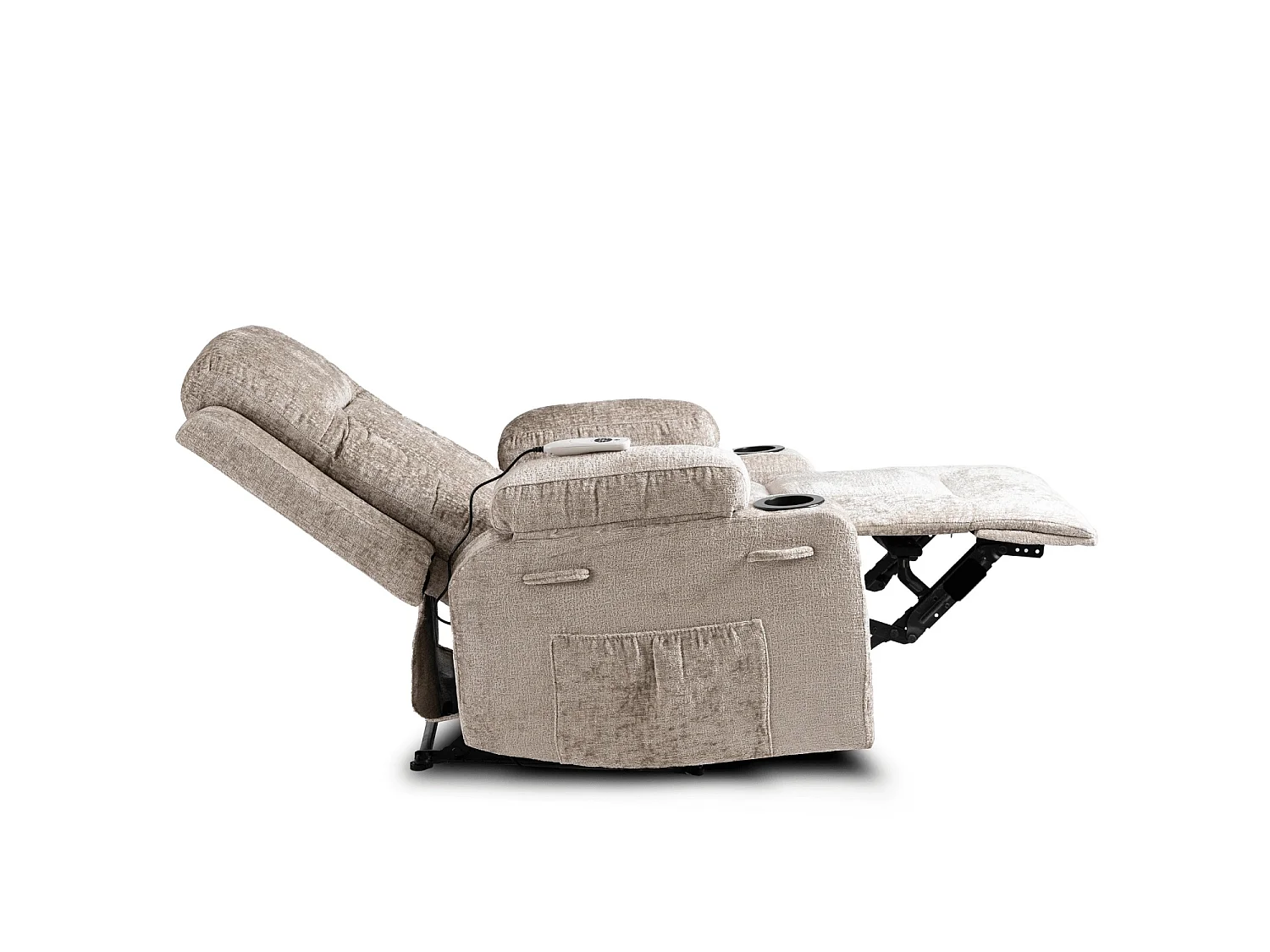 Massage-loungestol BOX Beige Velour