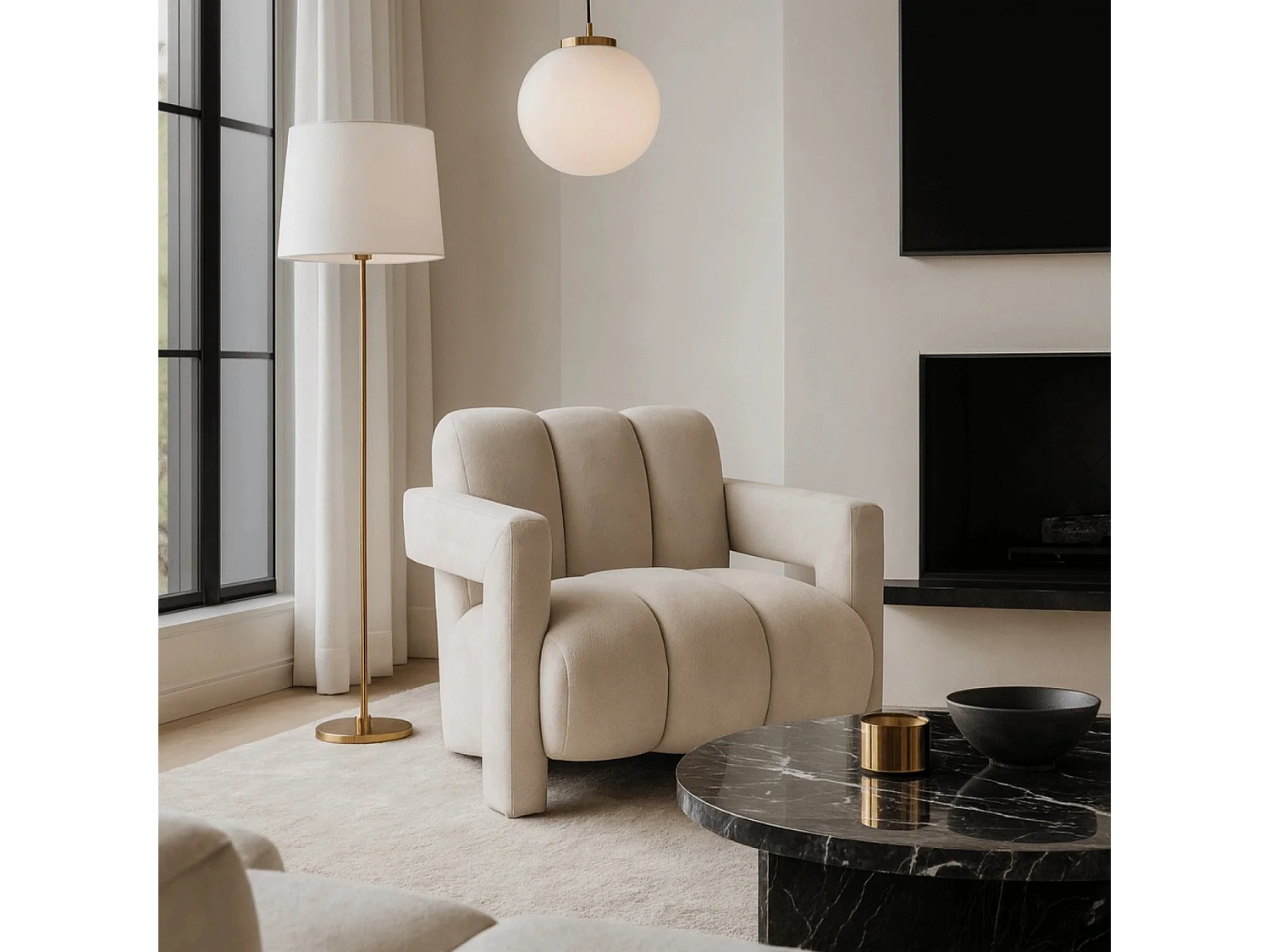 Lounge Lounge Creme de poltrona