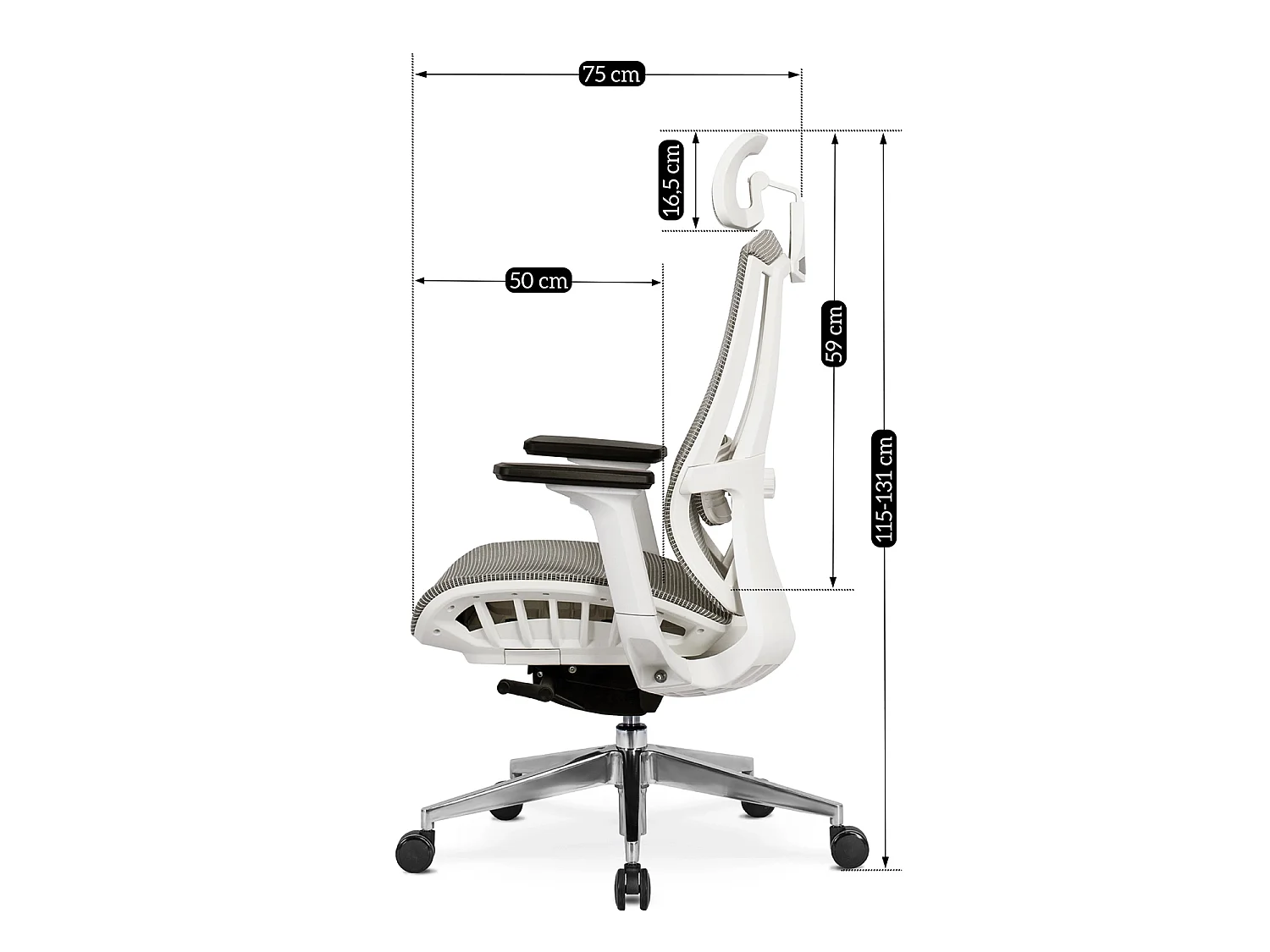 Fauteuil pivotant de bureau SKY Beige