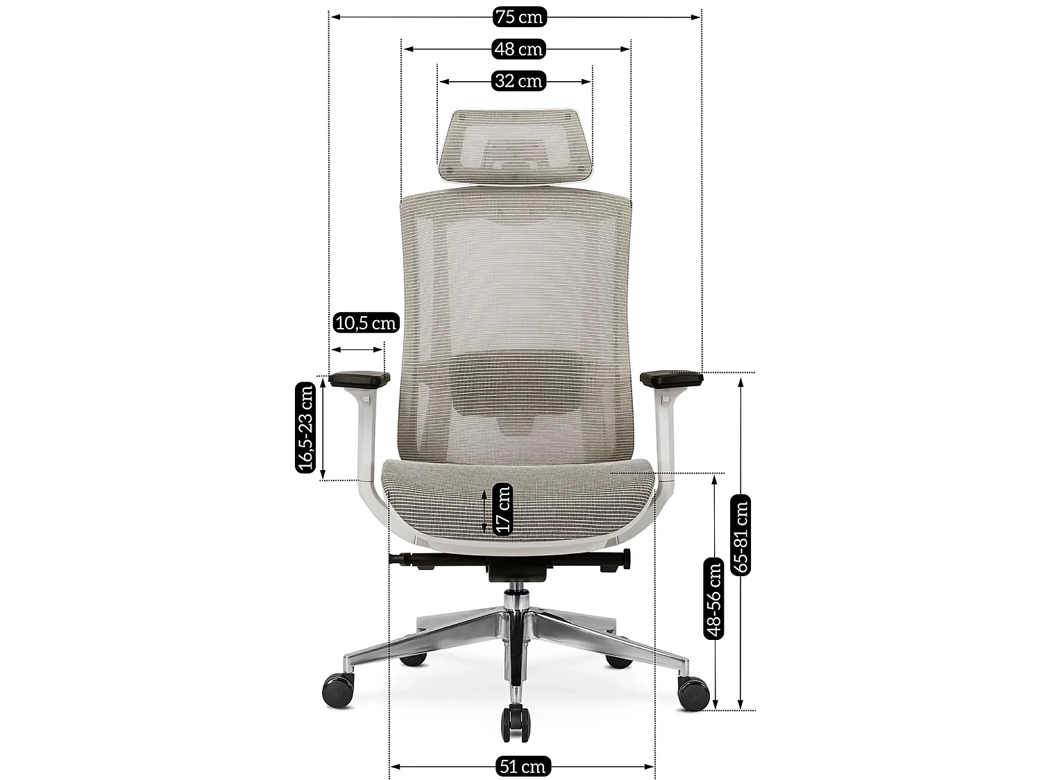 Fauteuil pivotant de bureau SKY Beige